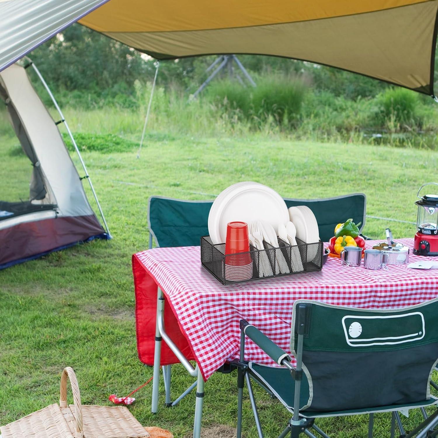 Organizador de Platos de Papel NACIMAX 6 Compartimentos Negro