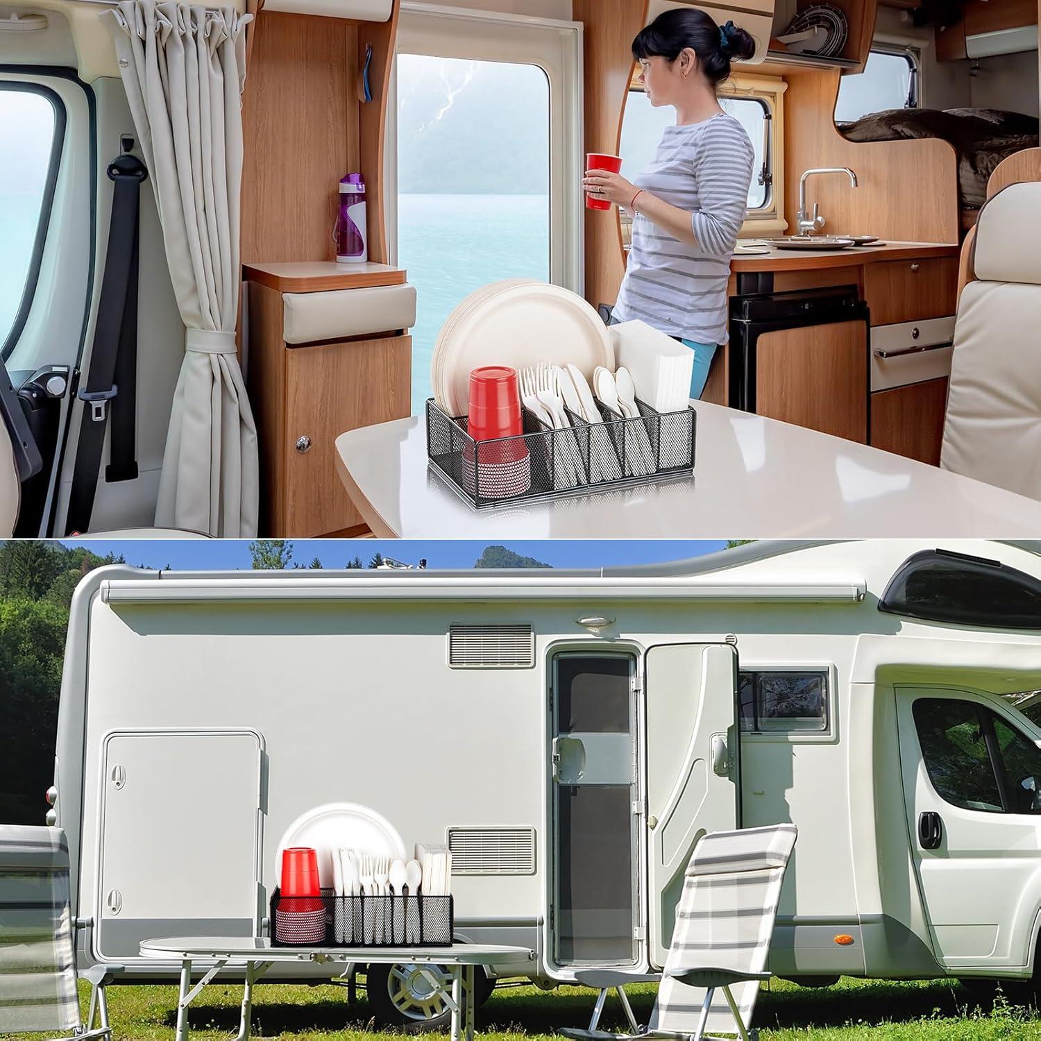 Organizador de Platos de Papel NACIMAX 6 Compartimentos Negro