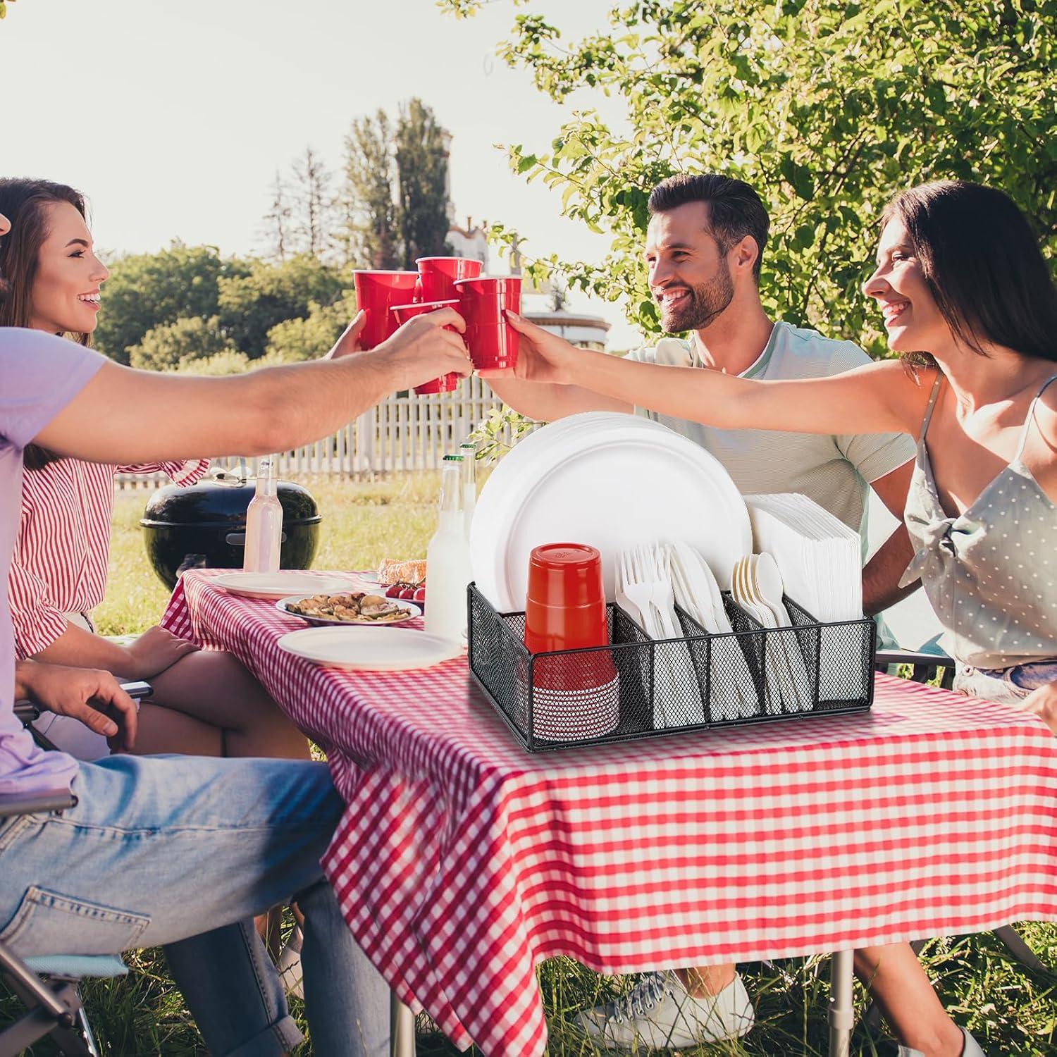 Organizador de Platos de Papel NACIMAX 6 Compartimentos Negro