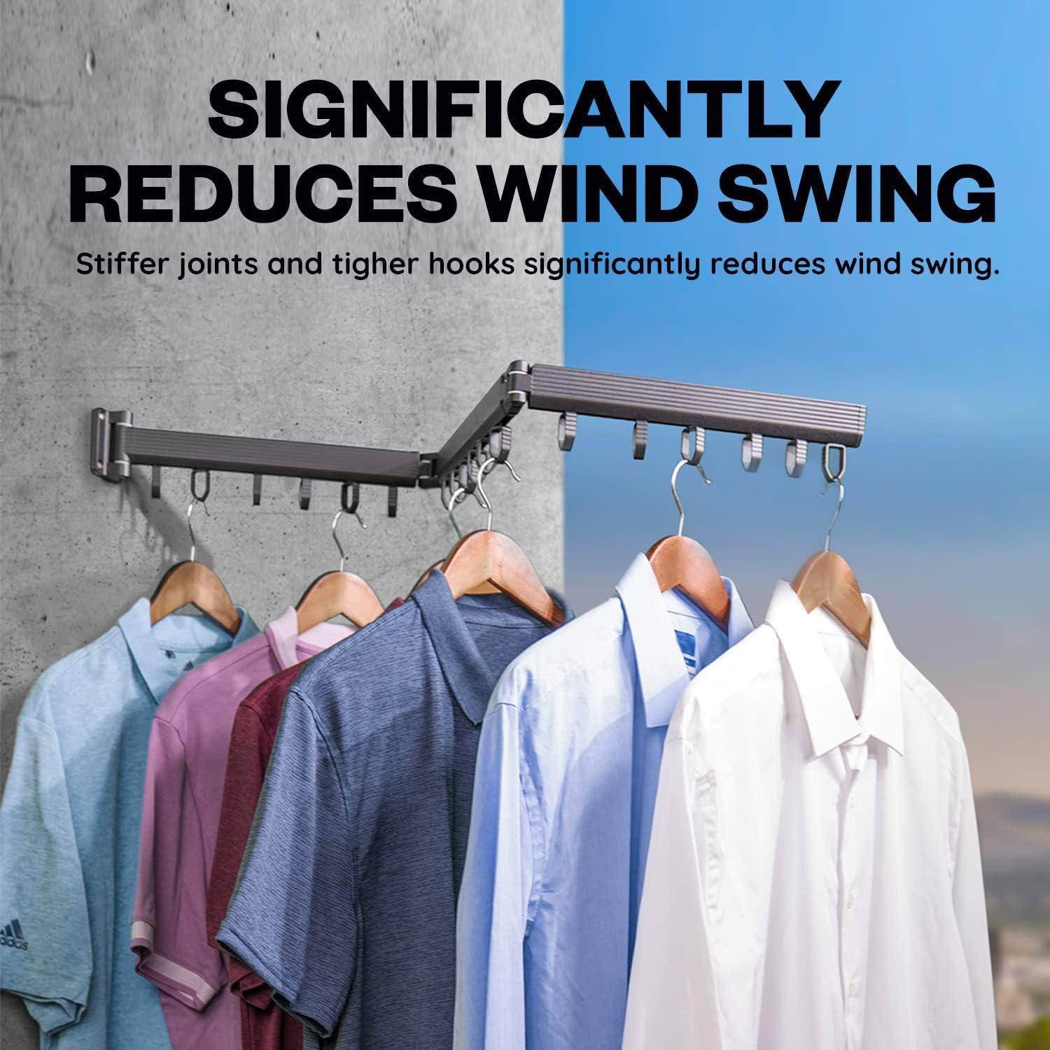 Estante de Secado de Ropa Plegable MODERNOIKOS 100 kg Negro