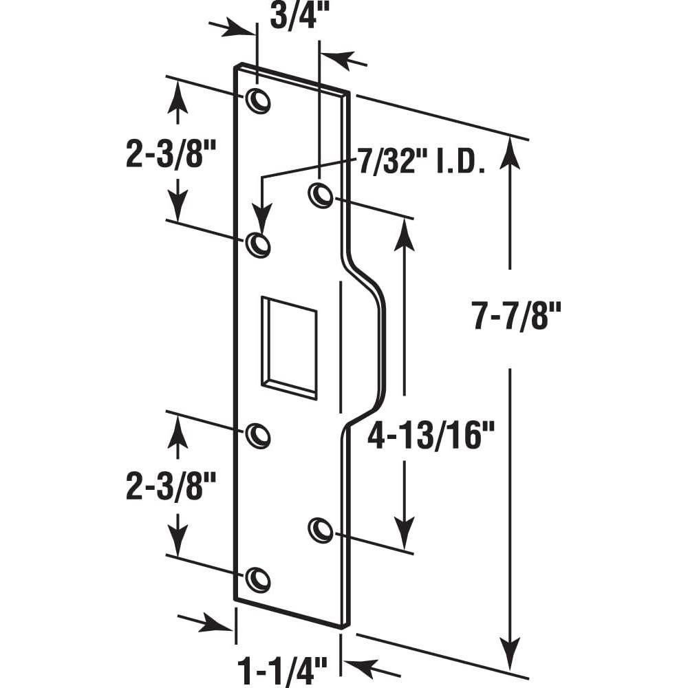 Latch Strike de Seguridad Prime-Line U 9476 Acero Cromado 20 cm