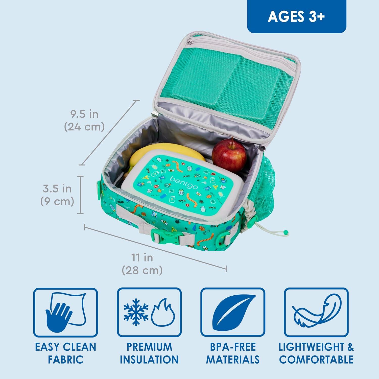 Bolsa de Almuerzo Aislada Bentgo Kids Bichos Amigos 340g