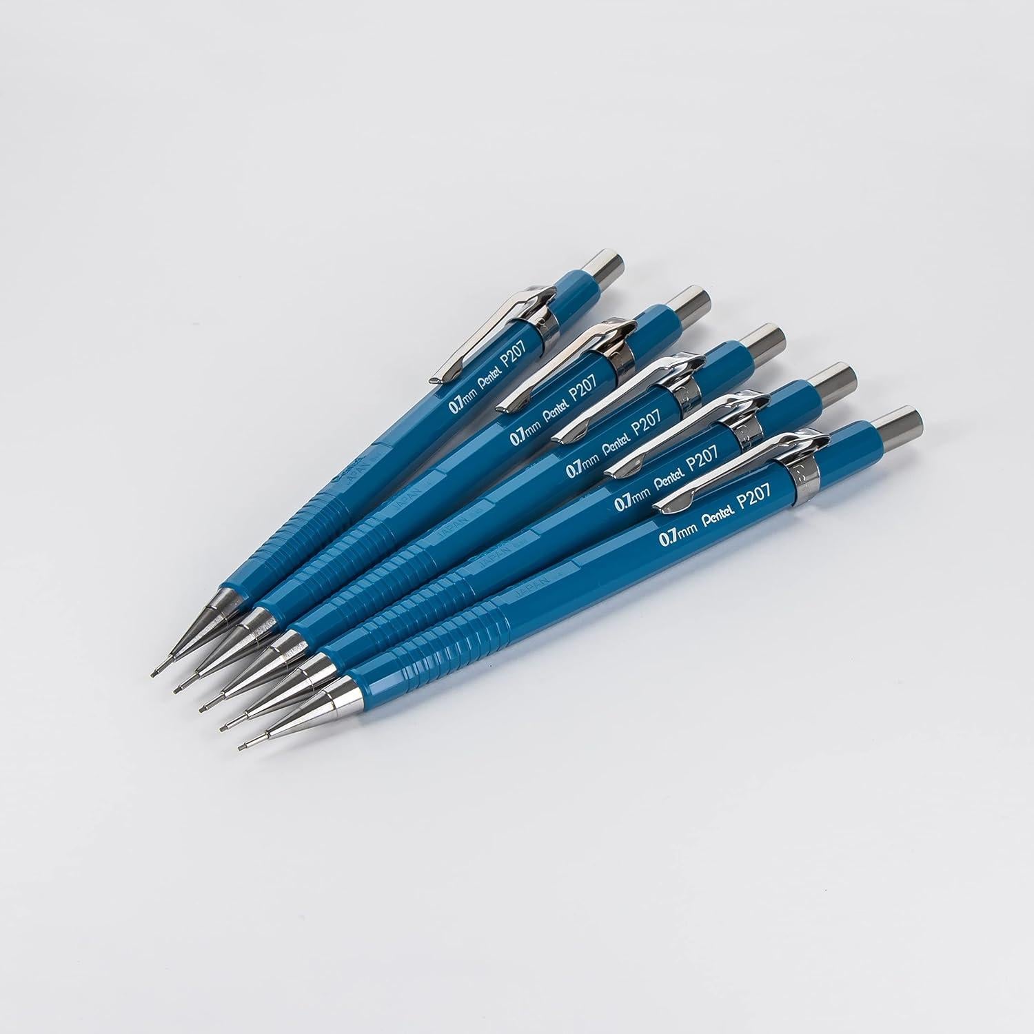 Lápiz Mecánico Pentel Sharp 0.7mm Azul Paquete 5