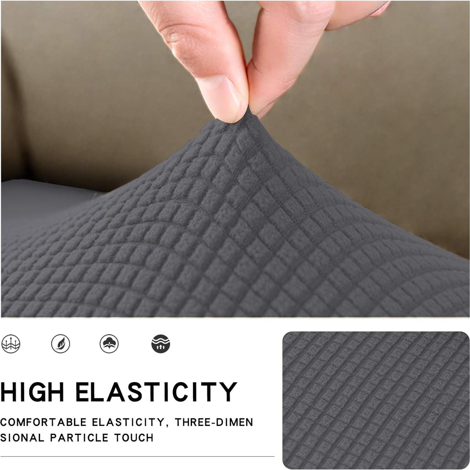 Funda de Cojín Loveseat Easy-Going Gris Elástica y Suave
