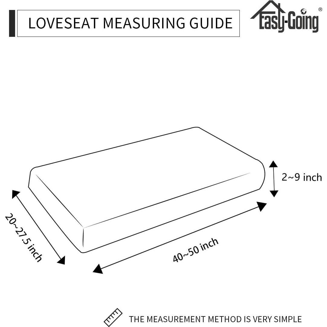 Funda de Cojín Loveseat Easy-Going Gris Elástica y Suave