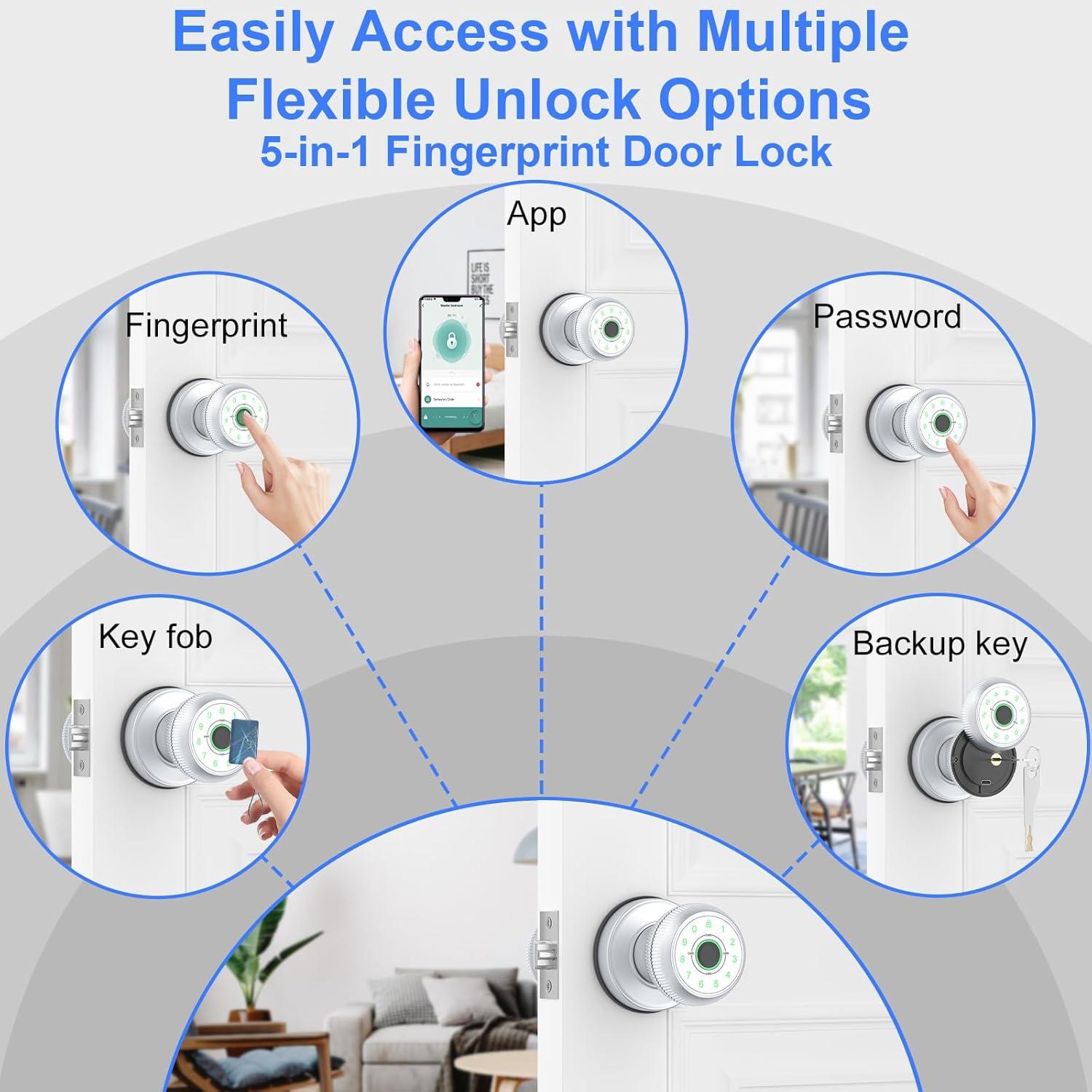 Cerradura Inteligente Gavdhe con Huella Dactilar y Teclado