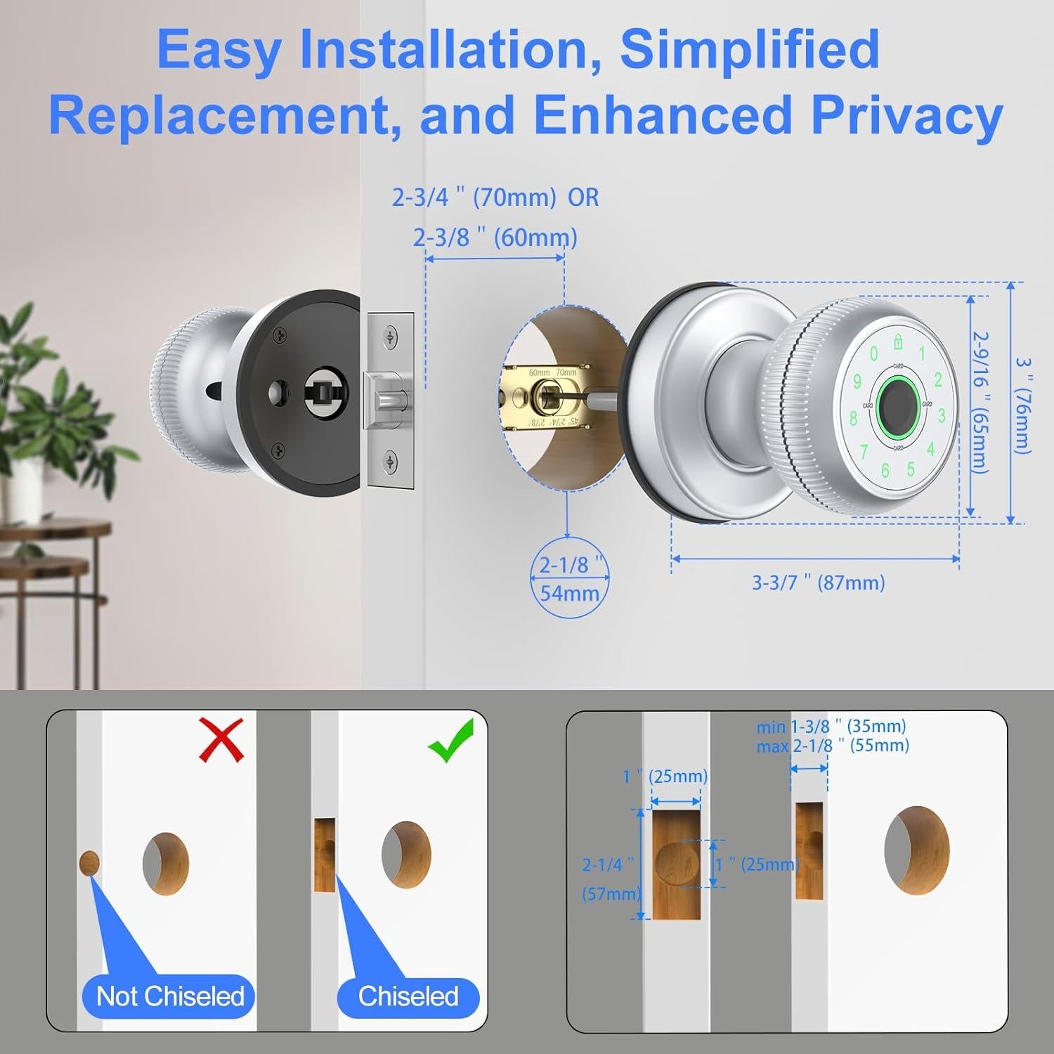 Cerradura Inteligente Gavdhe con Huella Dactilar y Teclado