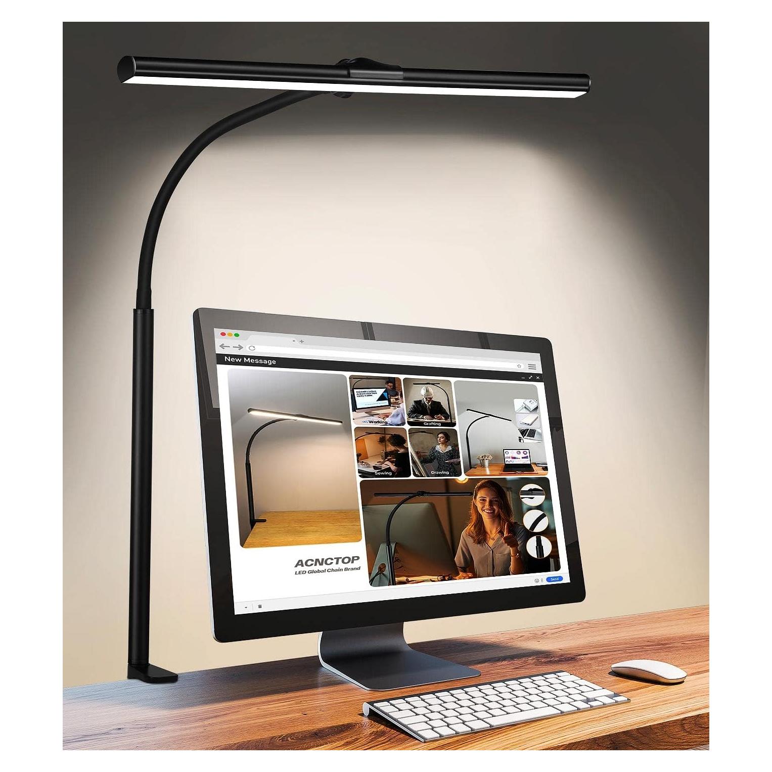 Lámpara de Escritorio ACNCTOP LED Ajustable 25 Modos 43cm