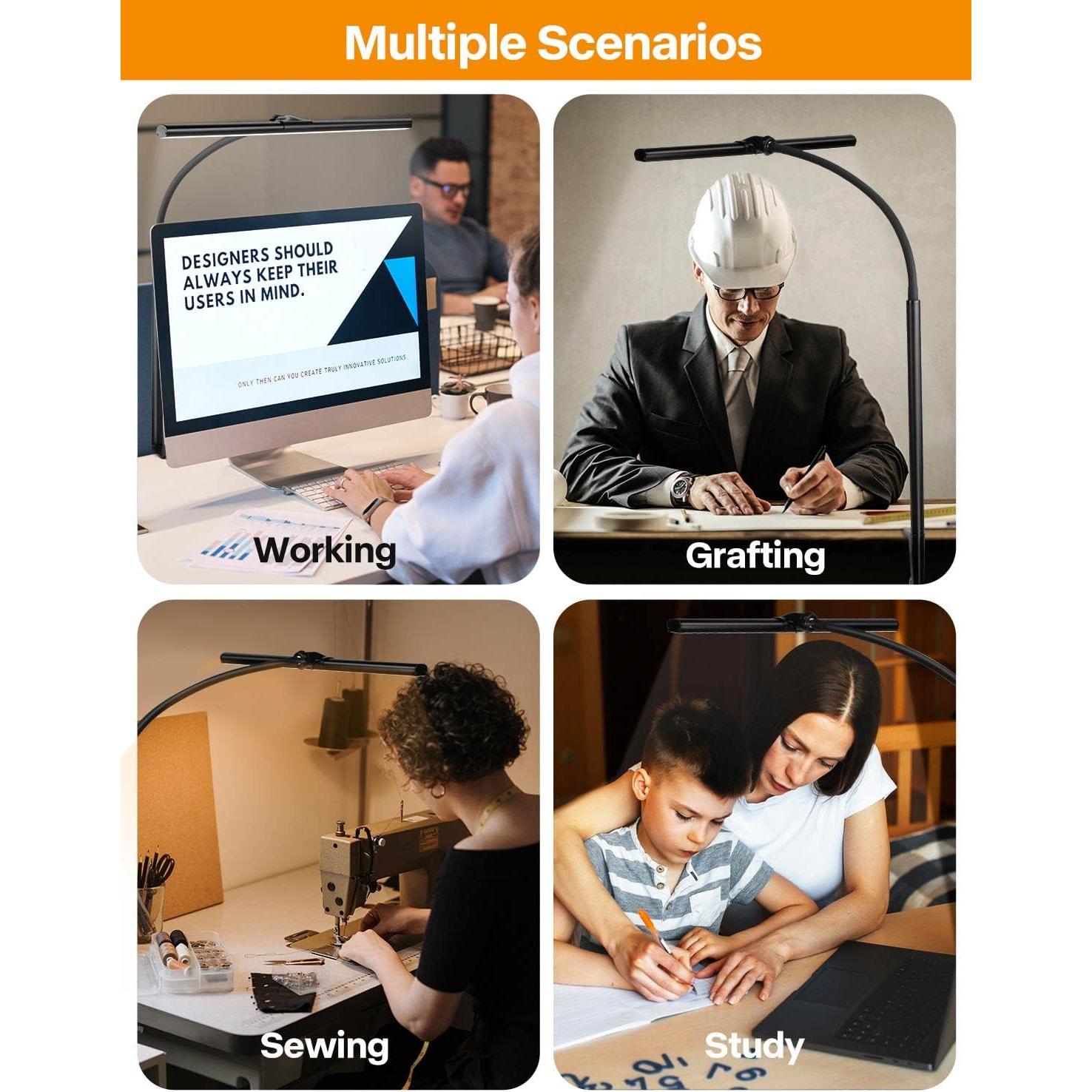 Lámpara de Escritorio ACNCTOP LED Ajustable 25 Modos 43cm