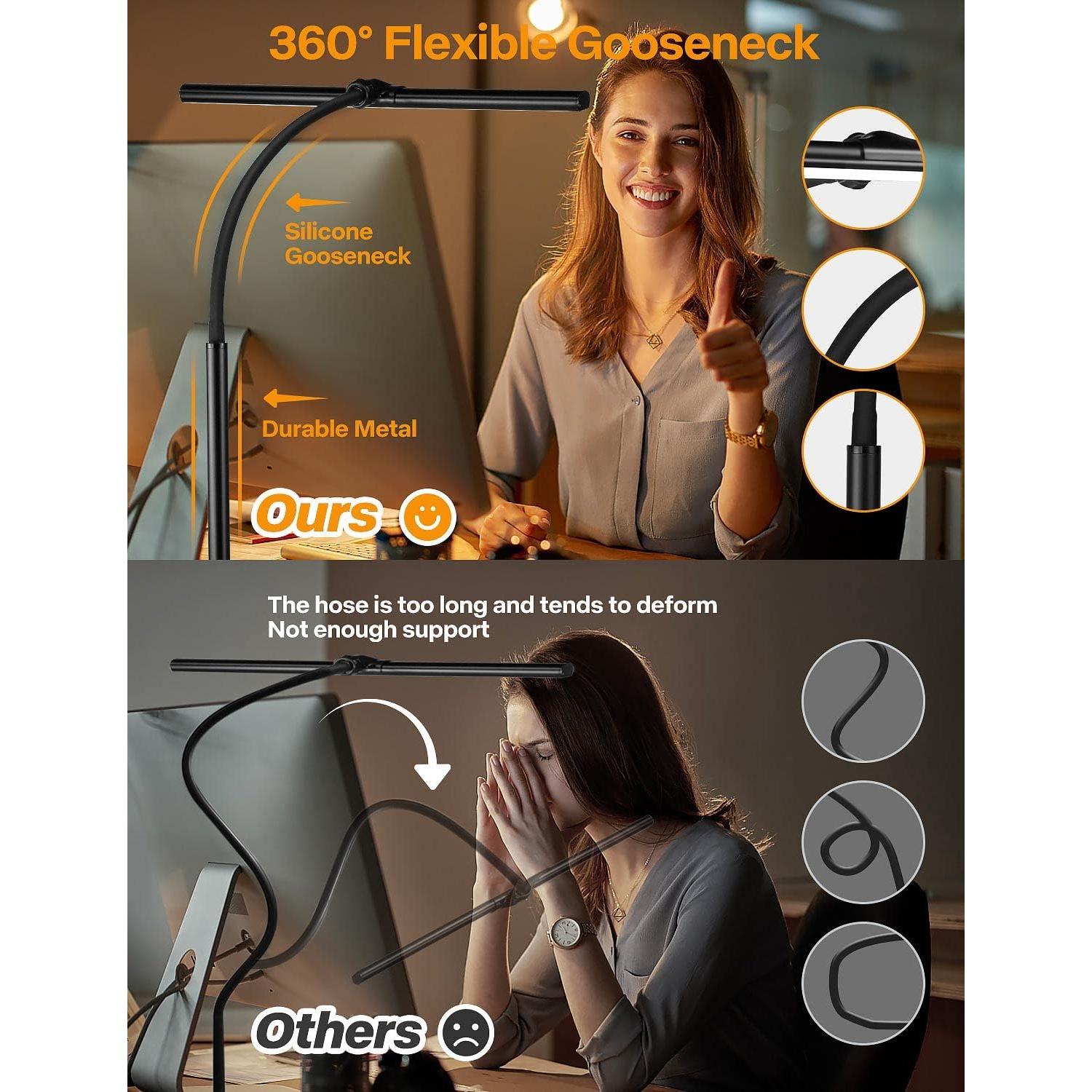 Lámpara de Escritorio ACNCTOP LED Ajustable 25 Modos 43cm