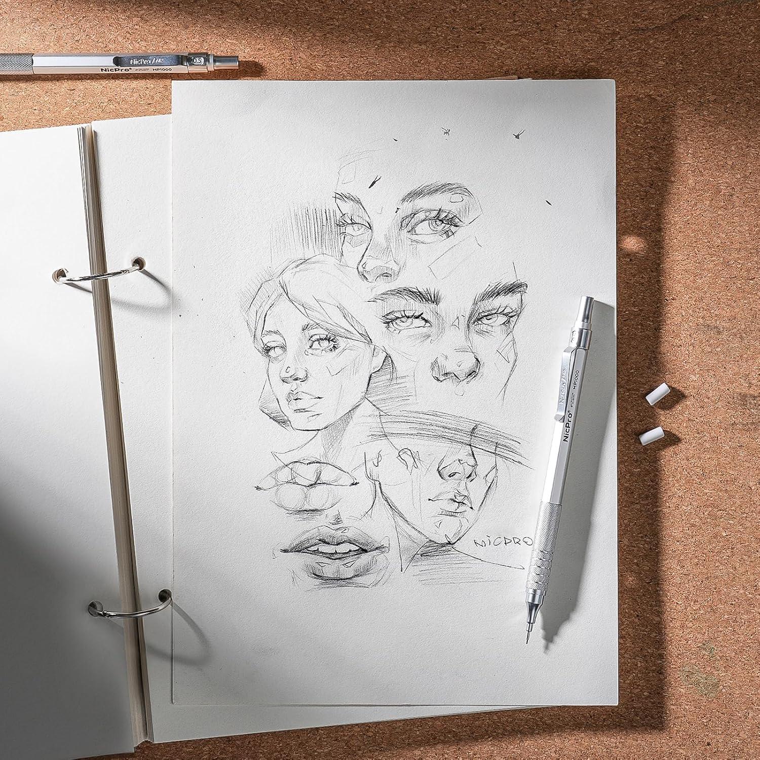 Lápiz Mecánico Nicpro MP1000 0.5mm y 0.7mm con Estuche