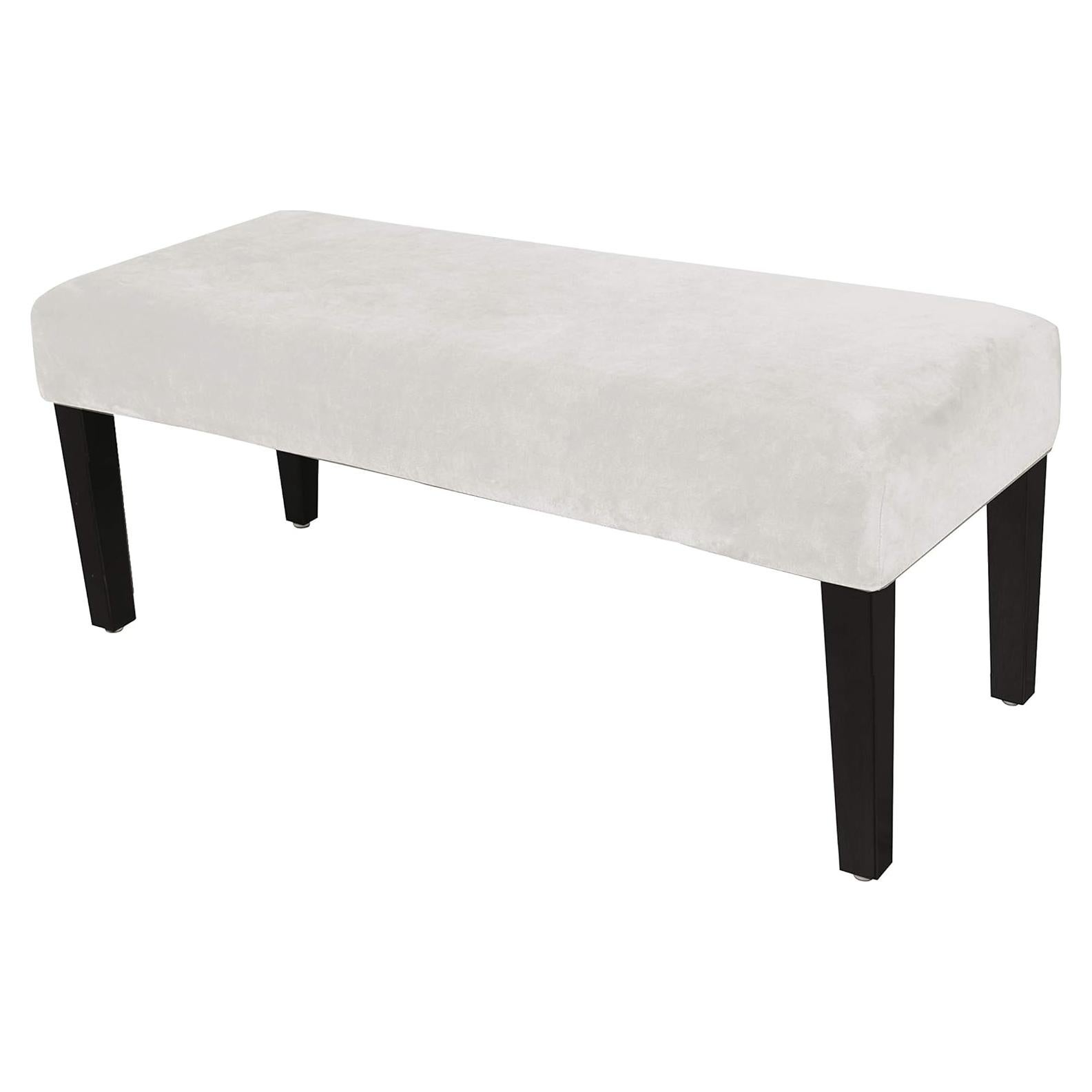 Funda de Banco de Comedor LUSHVIDA - Terciopelo Gris 1 Pieza