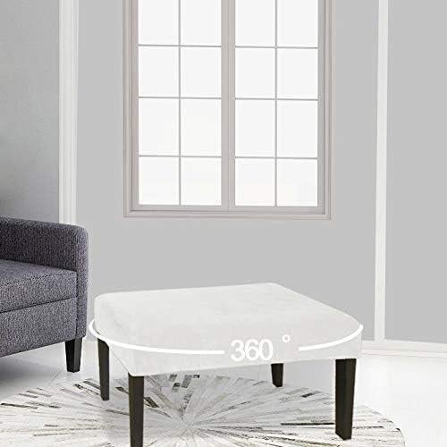 Funda de Banco de Comedor LUSHVIDA - Terciopelo Gris 1 Pieza