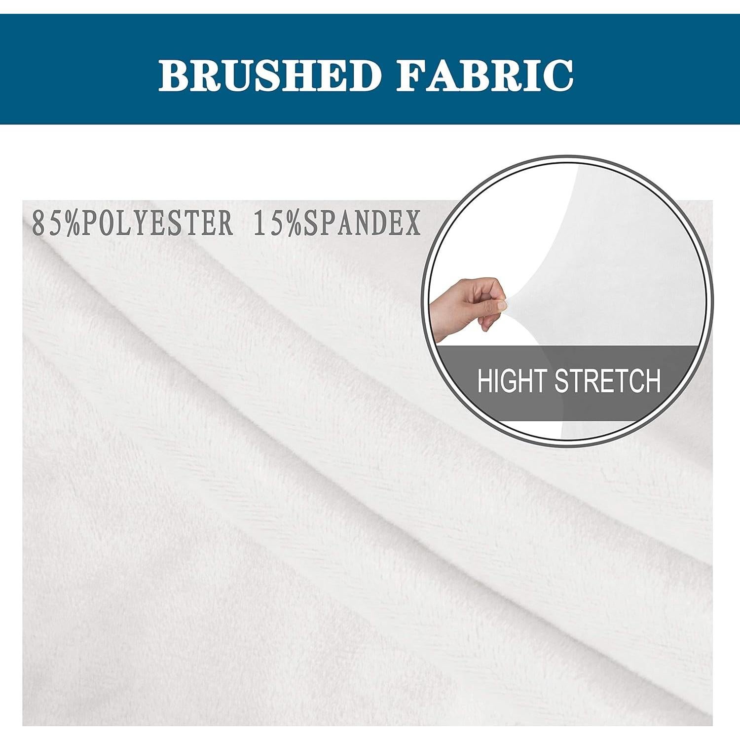 Funda de Banco de Comedor LUSHVIDA - Terciopelo Gris 1 Pieza