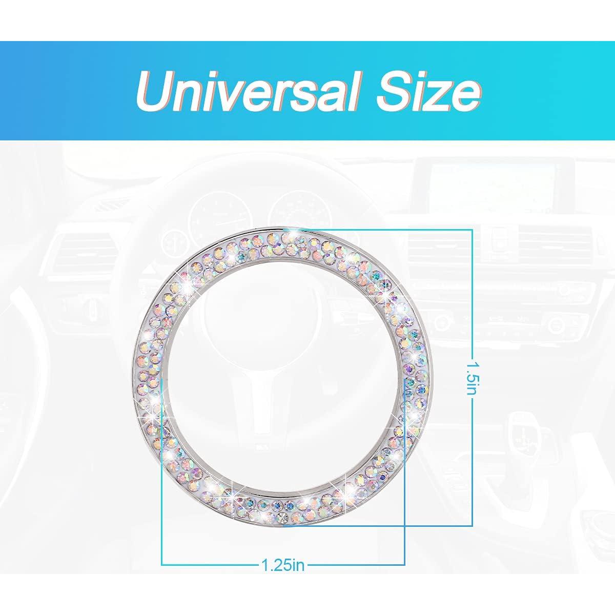 Anillo de Cristal Brillante XINLIYA para Botón de Arranque - 2 Piezas