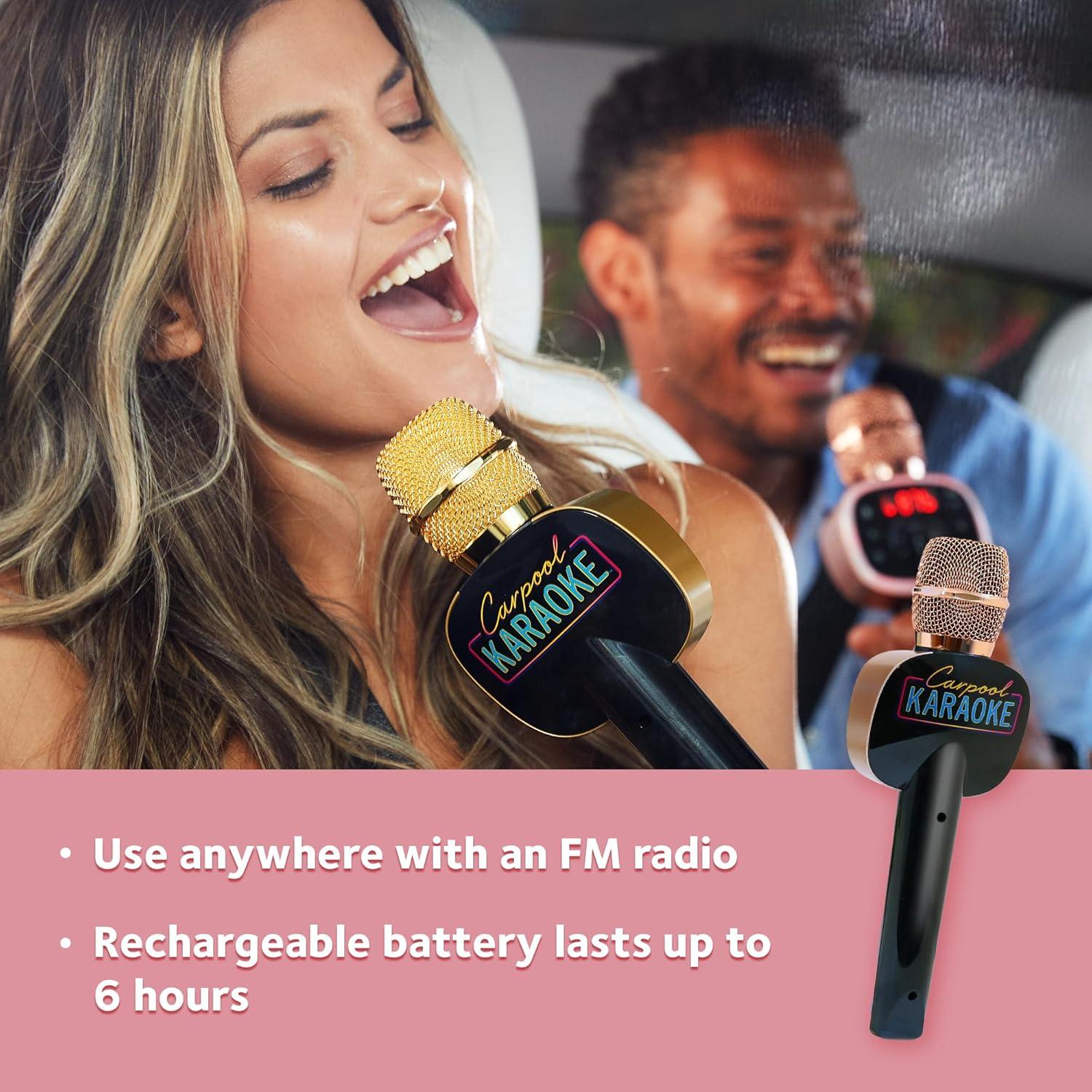 Micrófono Karaoke Carpool 2.0 Singing Machine Oro Rosa