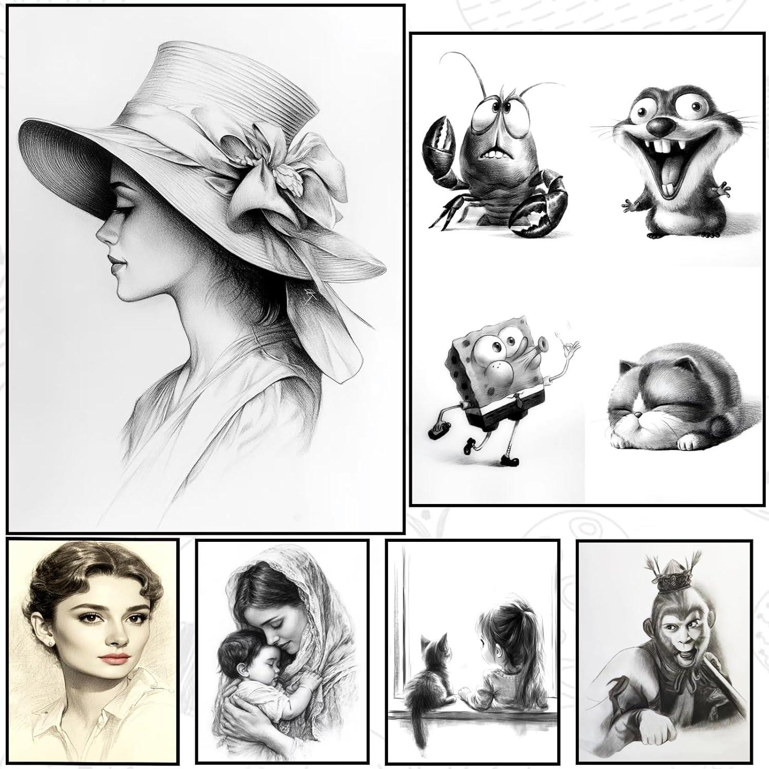 Set de Lápices para Dibujo Heshengping 26 Piezas Profesional