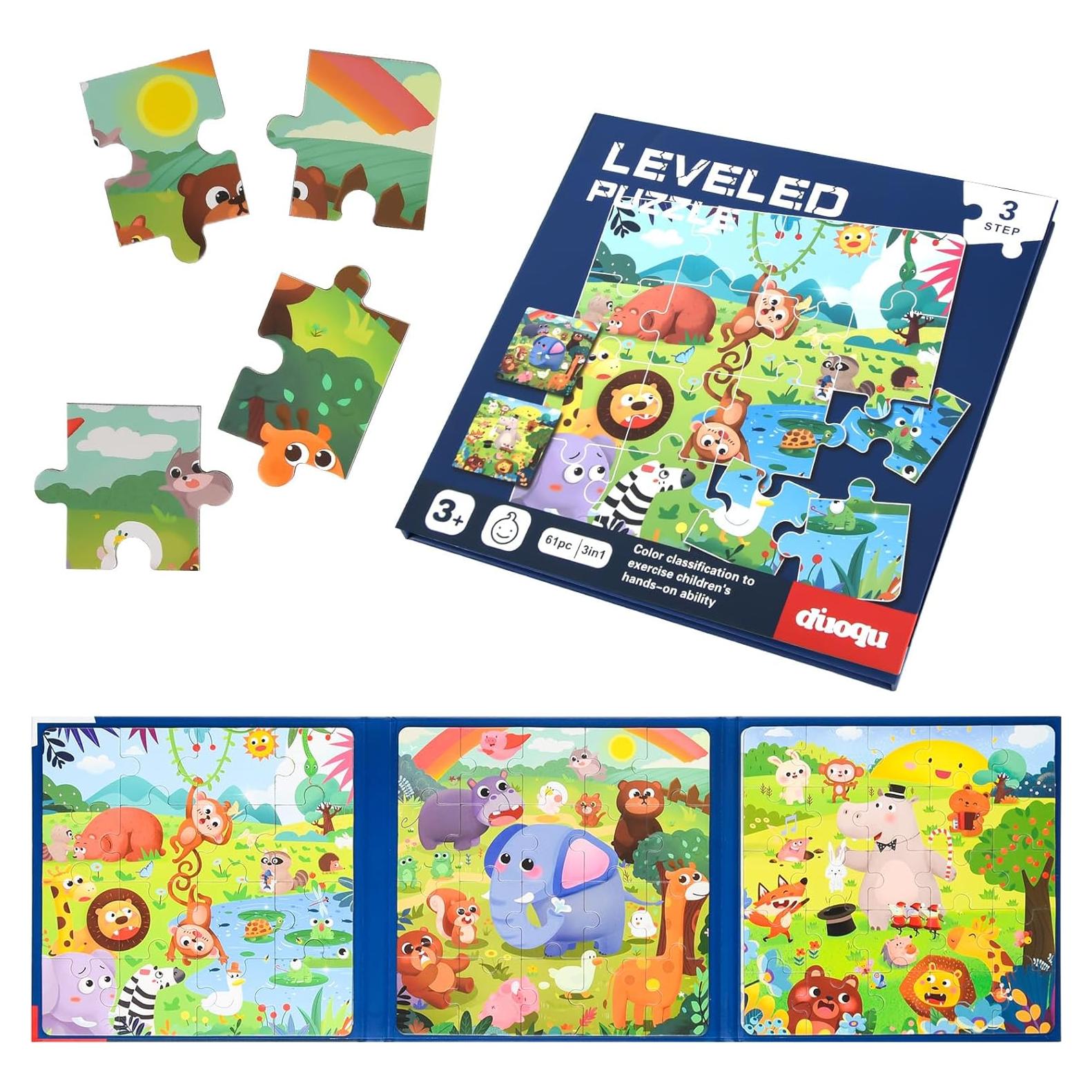 Puzzle Magnético ASTARON para Niños - 16-25 Piezas Animales
