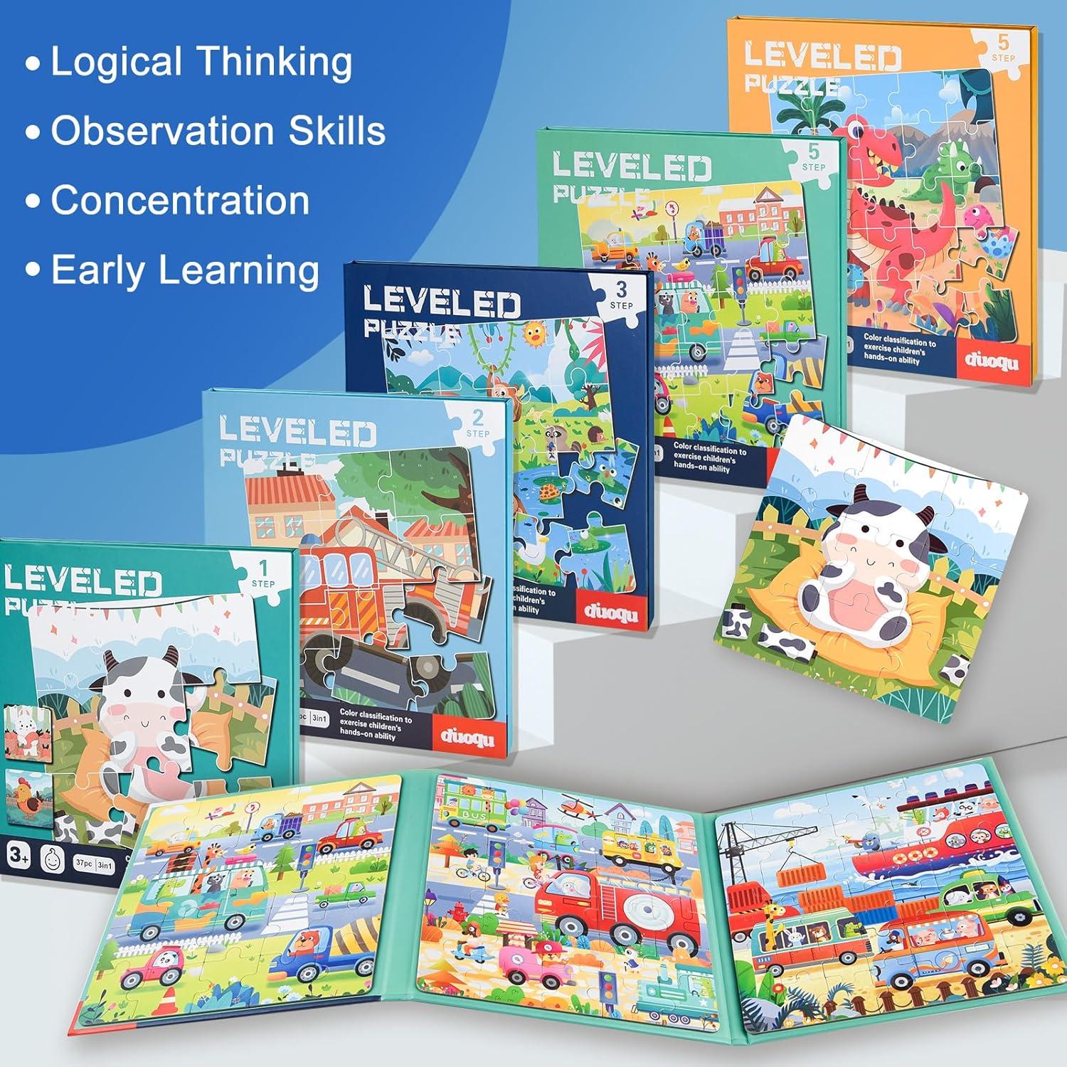 Puzzle Magnético ASTARON para Niños - 16-25 Piezas Animales