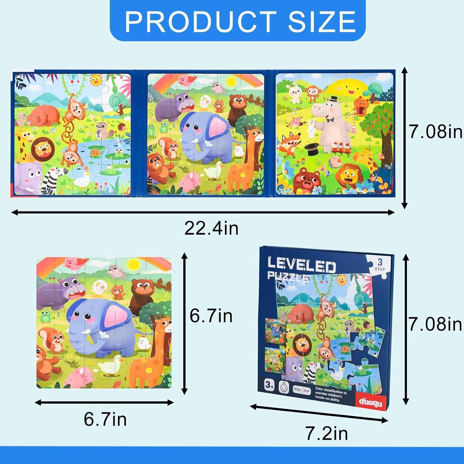 Puzzle Magnético ASTARON para Niños - 16-25 Piezas Animales
