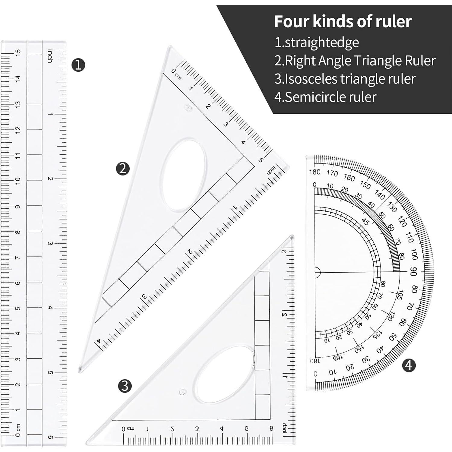 Juego de Geometría Vobou 10 Piezas con Caja Negra