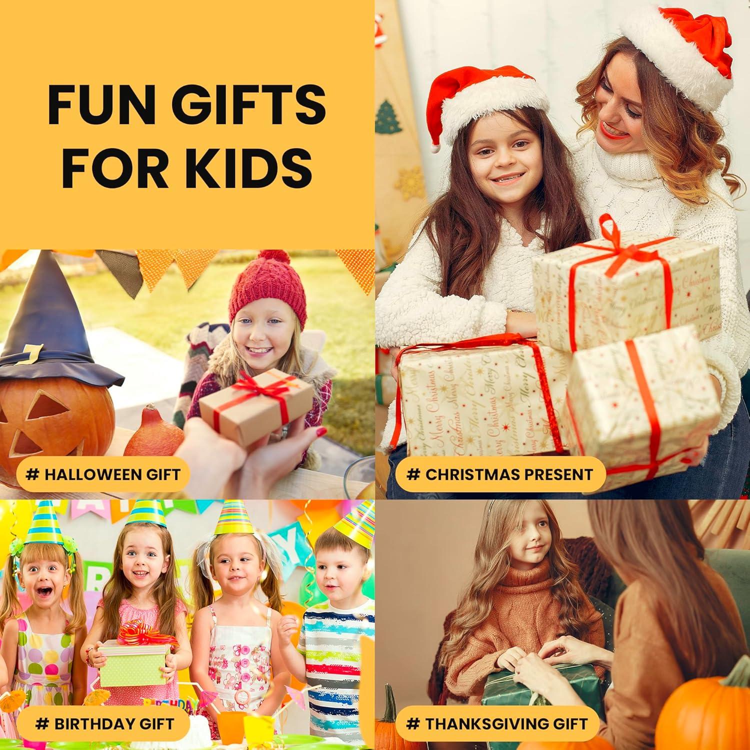 YLL Mini Máquina de Karaoke Rosa con 4 Micrófonos Inalámbricos