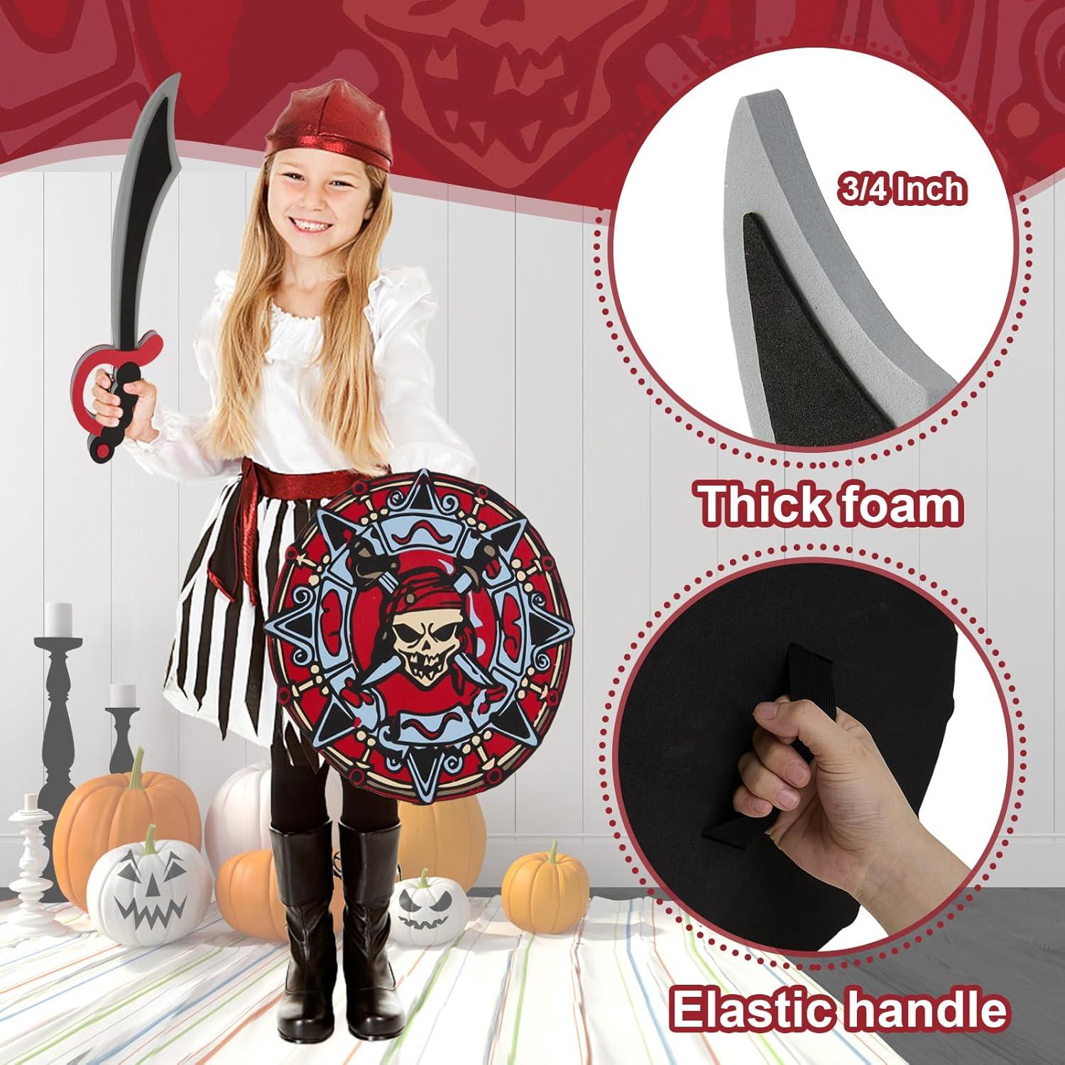 Juego de Espadas y Escudos de Juguete Richness - 2 Conjuntos Pirata