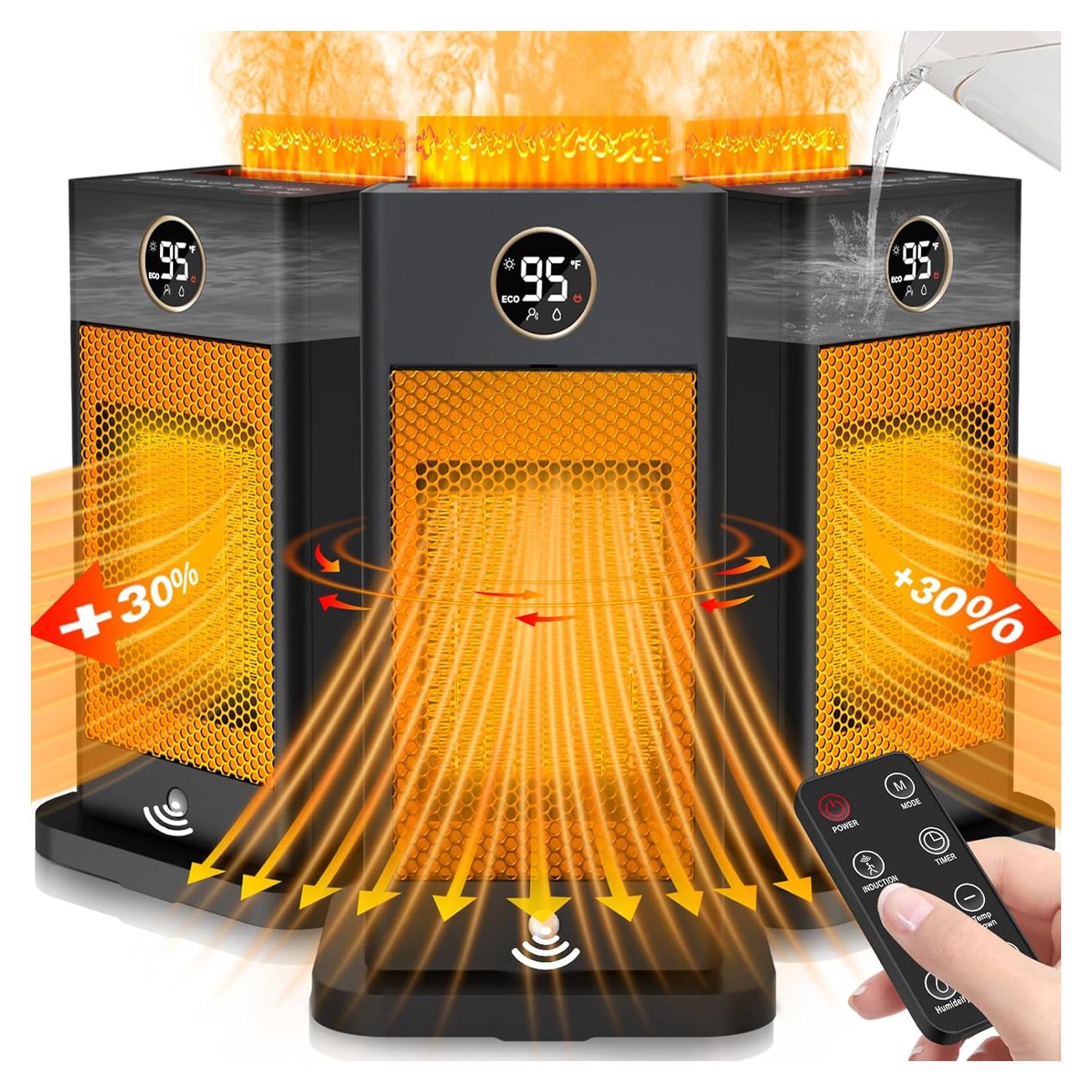 Calefactor Eléctrico Beautyfan GD9215AD04 con Humidificador y Efecto Llama 3D