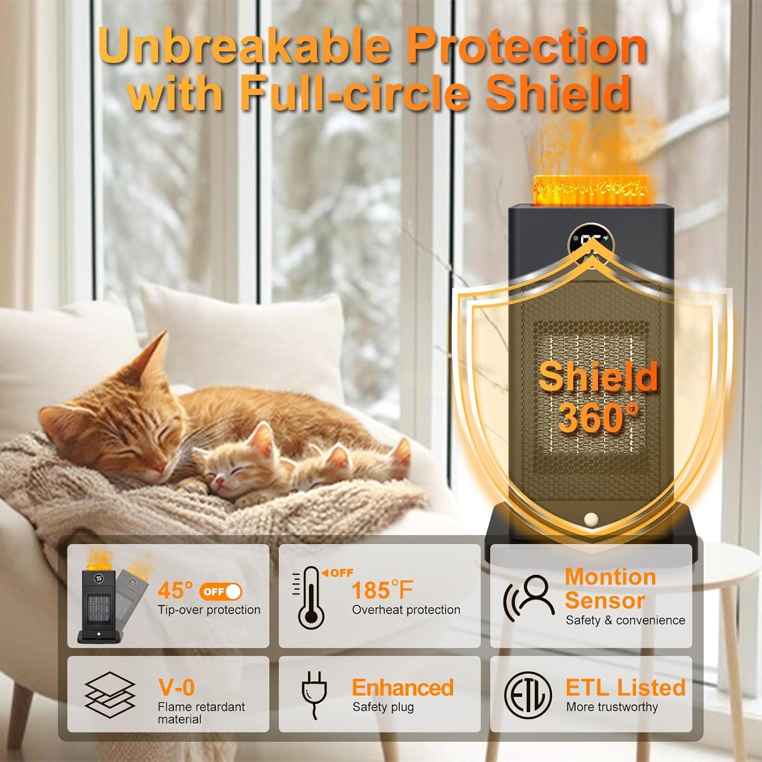 Calefactor Eléctrico Beautyfan GD9215AD04 con Humidificador y Efecto Llama 3D