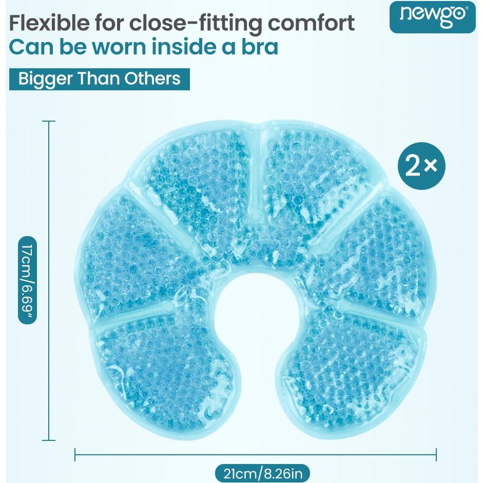 Paquete de Hielo Reutilizable NEWGO para Senos 2-Pack Alivio Congestión