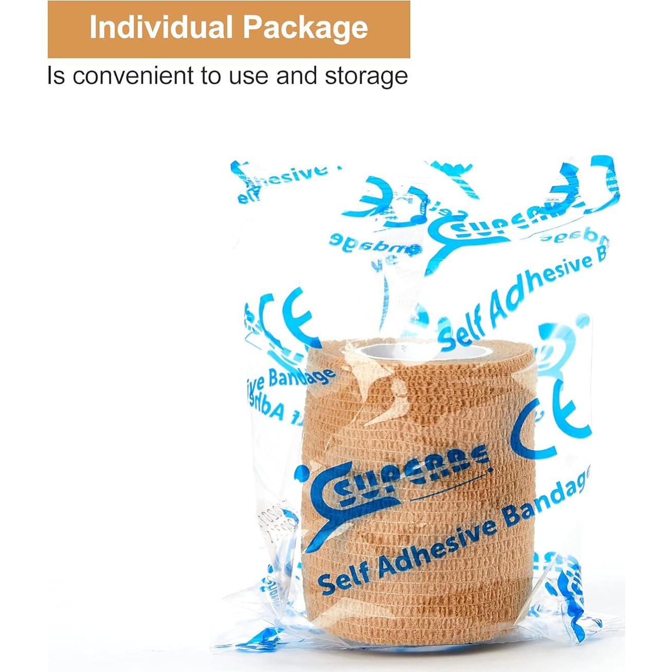 Cinta Cohesiva Autoadherente Superbe 12 Rollos 5cm x 4.57m