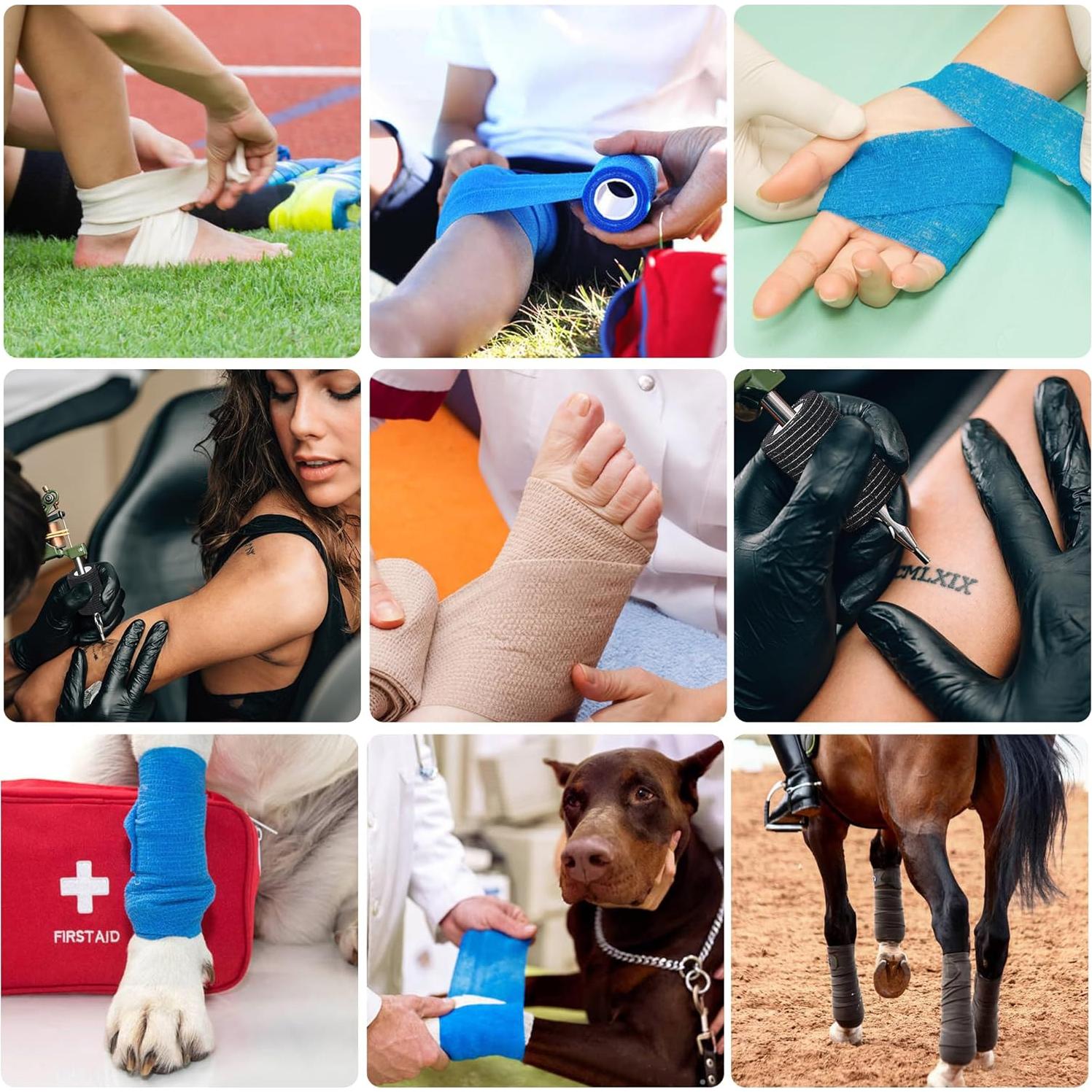 Cinta Cohesiva Autoadherente Superbe 12 Rollos 5cm x 4.57m