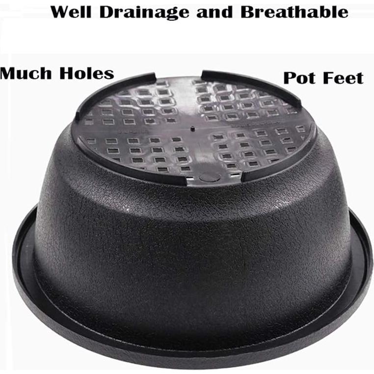 Macetas Redondas MUZHI 12 Piezas para Bonsai 19.8 cm