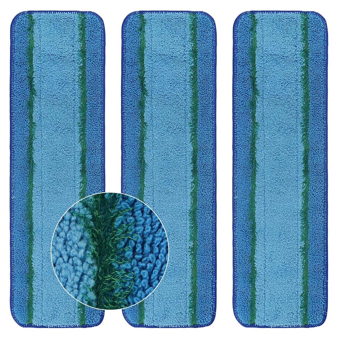 Paquete de 3 almohadillas de limpieza Bona microfibra 33x8cm