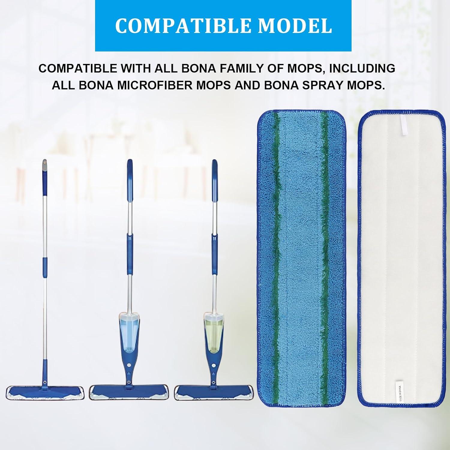 Paquete de 3 almohadillas de limpieza Bona microfibra 33x8cm