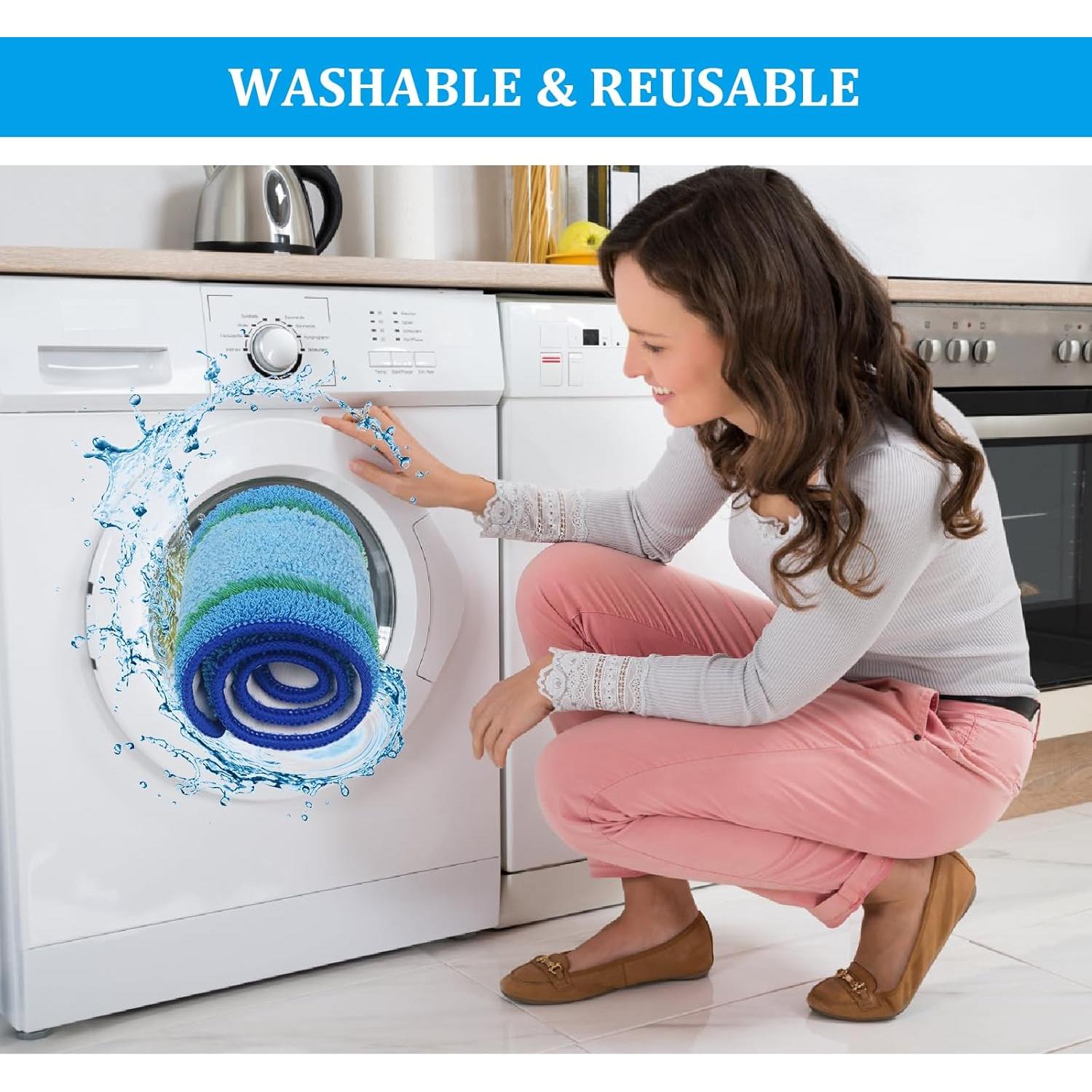 Paquete de 3 almohadillas de limpieza Bona microfibra 33x8cm