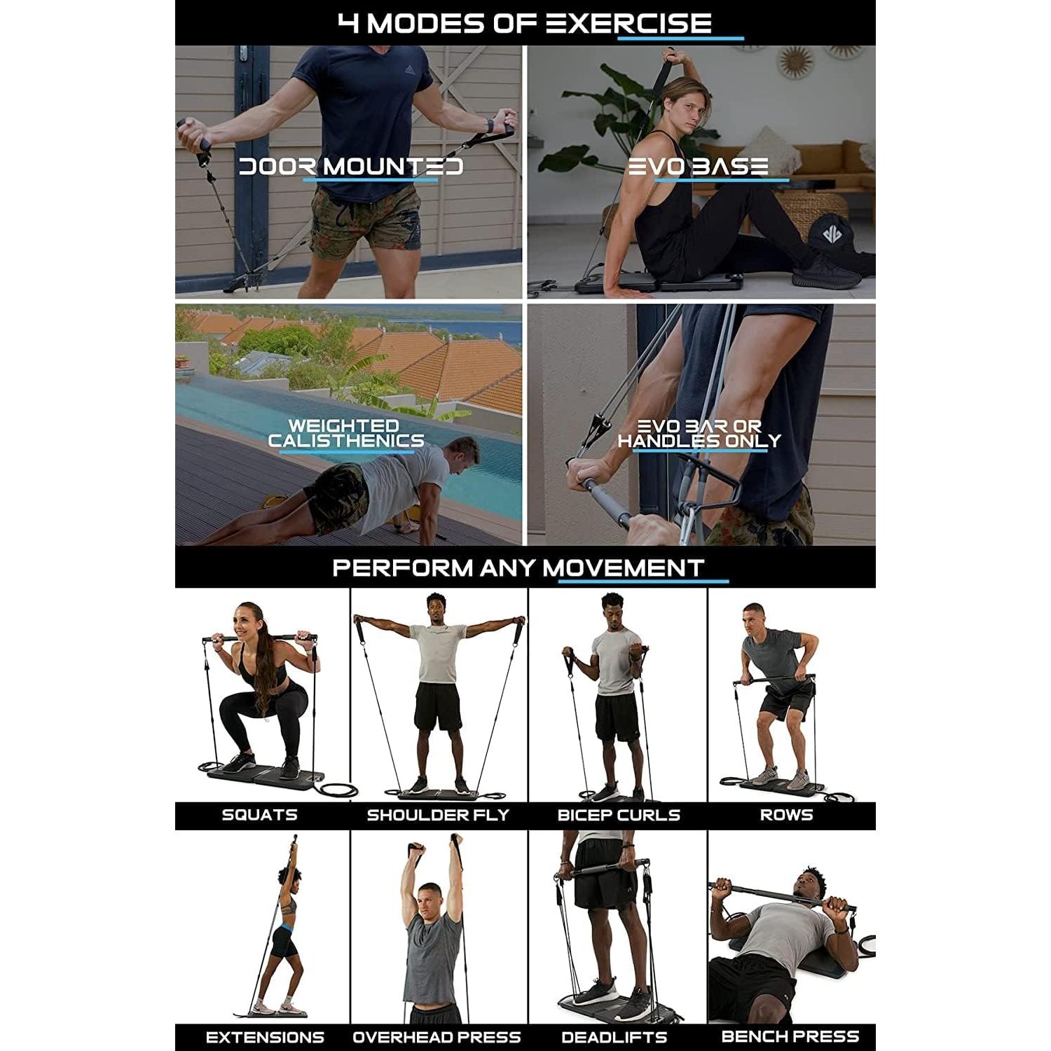 EVO Gym Nomadix - Gimnasio Portátil Todo en Uno 54.4 kg