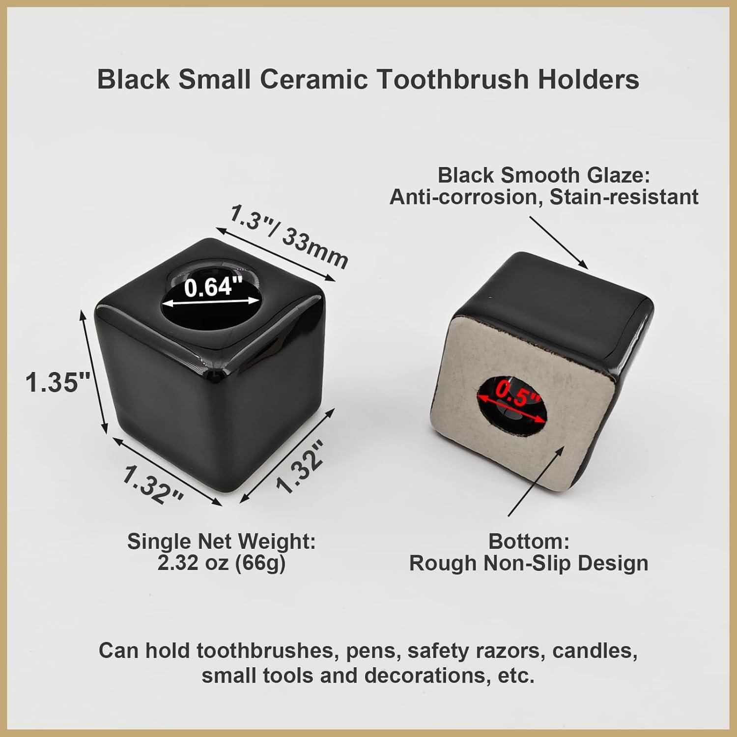 Soportes de Cepillo de Dientes Cerámica YEMCHI - Paquete de 2
