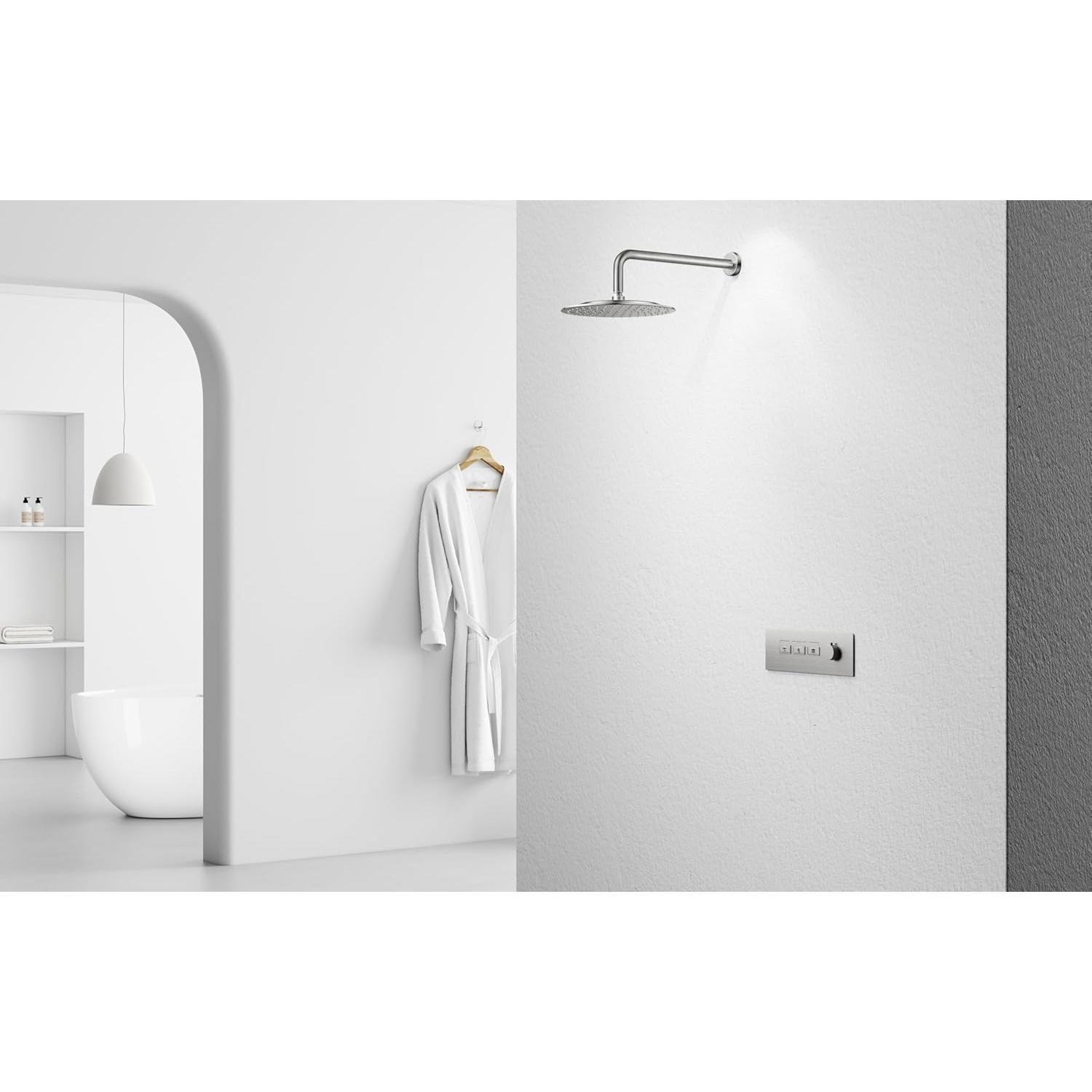 Cabezal de Ducha Redondo VBFF 8" Níquel Cepillado 1.8 GPM