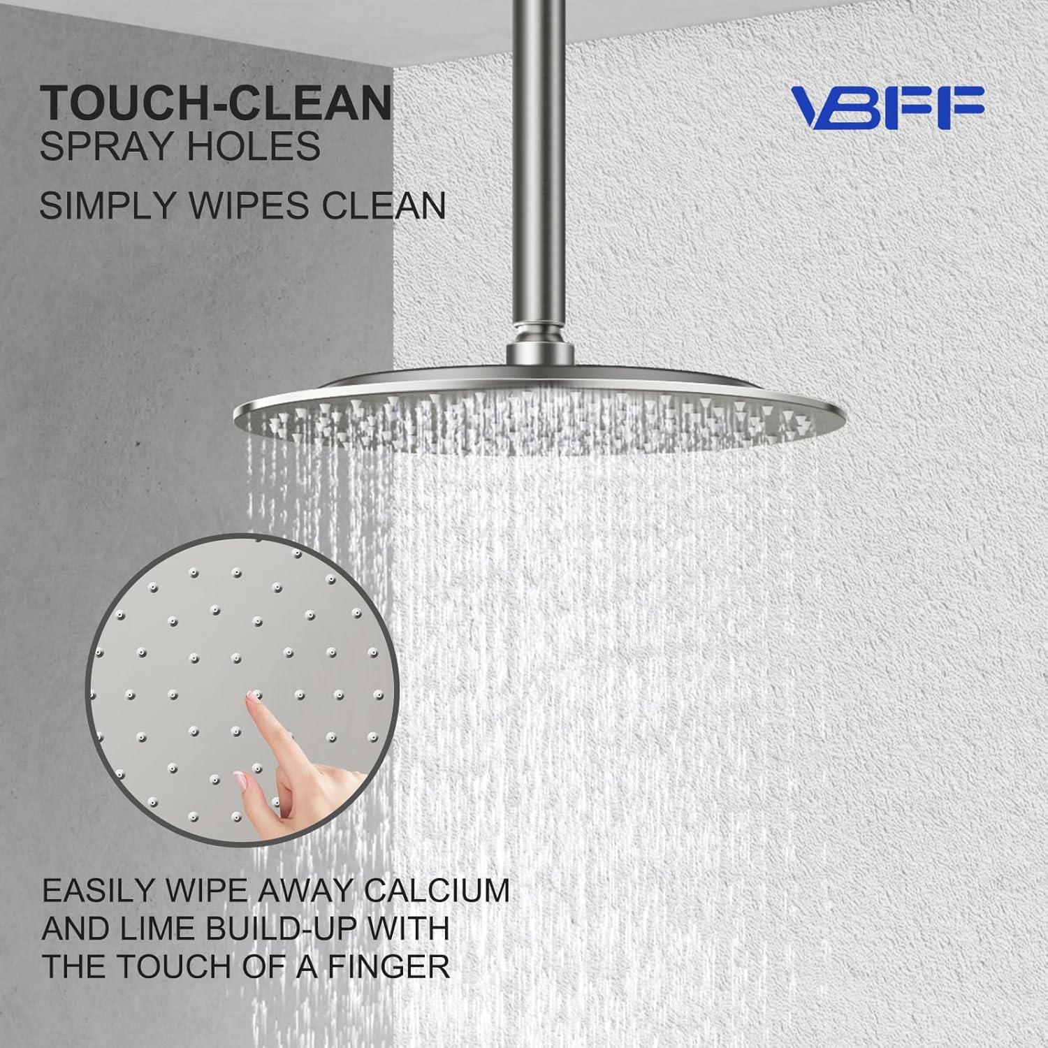 Cabezal de Ducha Redondo VBFF 8" Níquel Cepillado 1.8 GPM