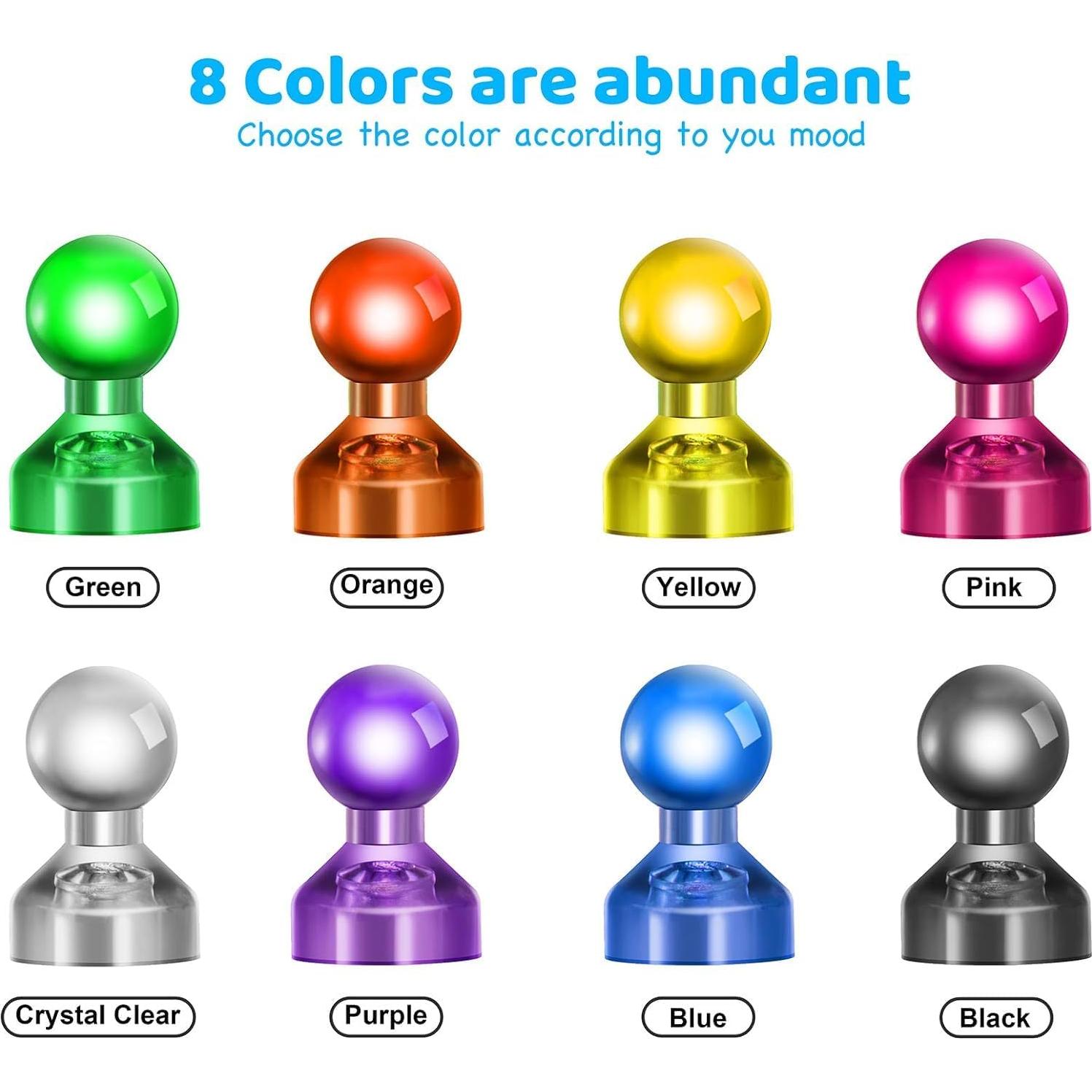 Imanes Decorativos HongyiTime 90 PCS Coloridos Fuertes