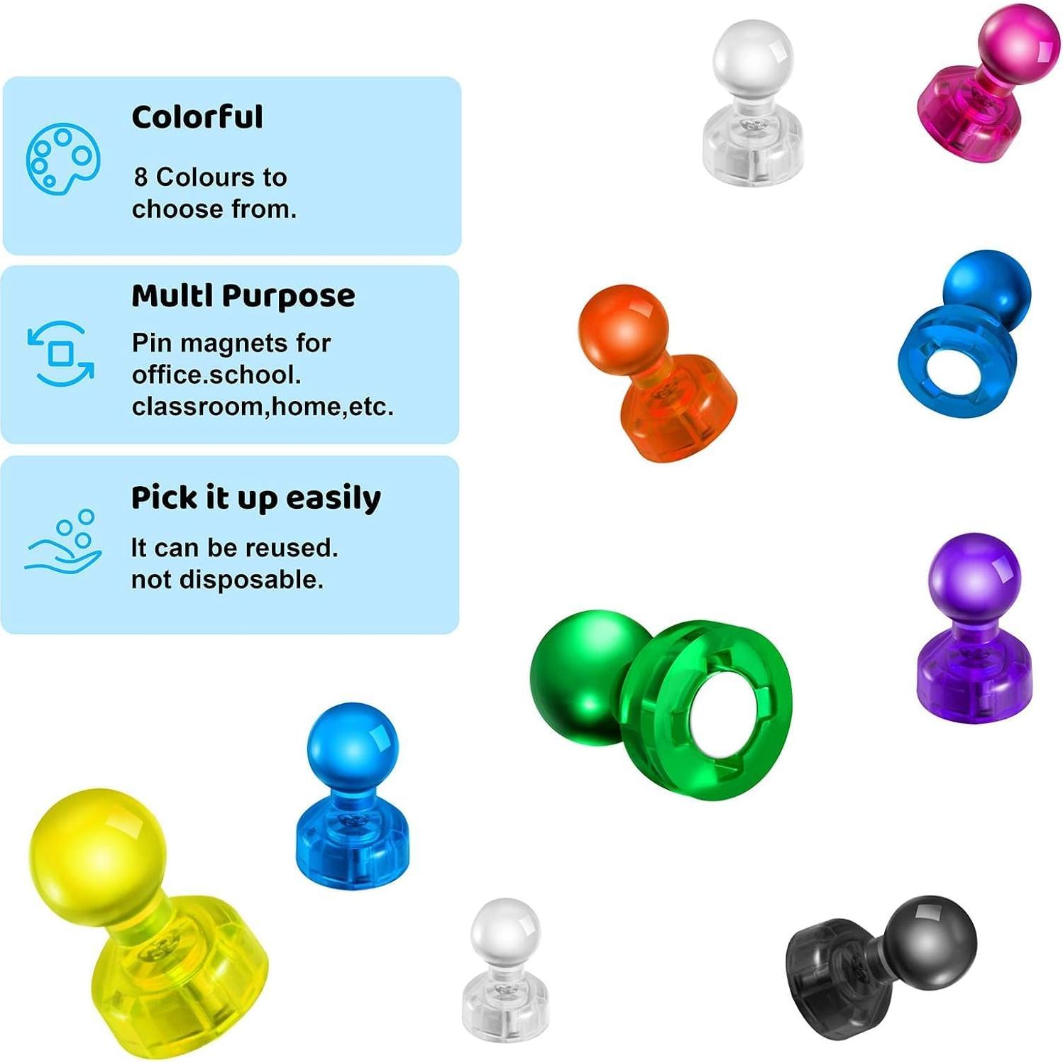 Imanes Decorativos HongyiTime 90 PCS Coloridos Fuertes