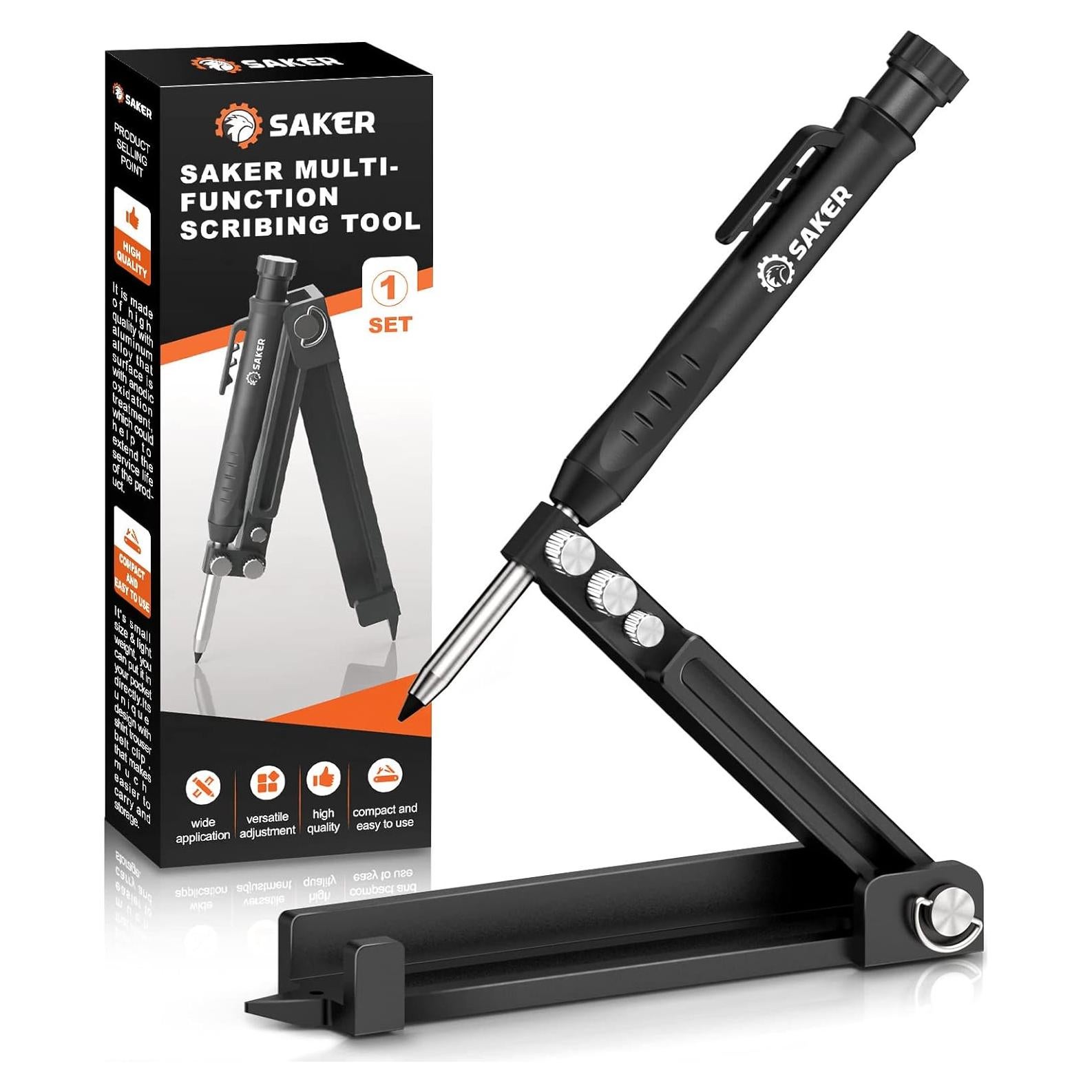 Herramienta Scribing Saker - Aluminio - 13.97 cm - Negro