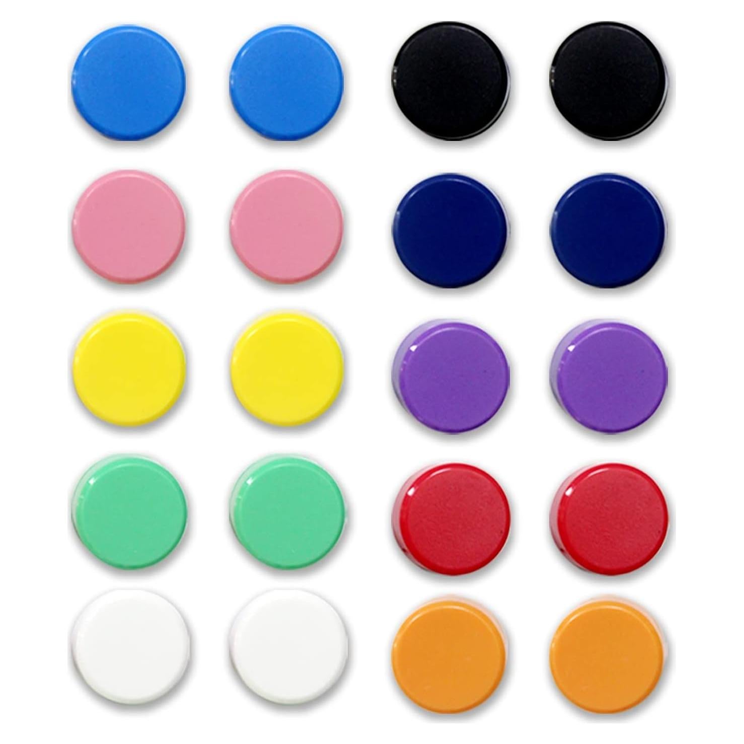Imanes de Nevera Qualsen, 20 Piezas, 10 Colores, Redondos