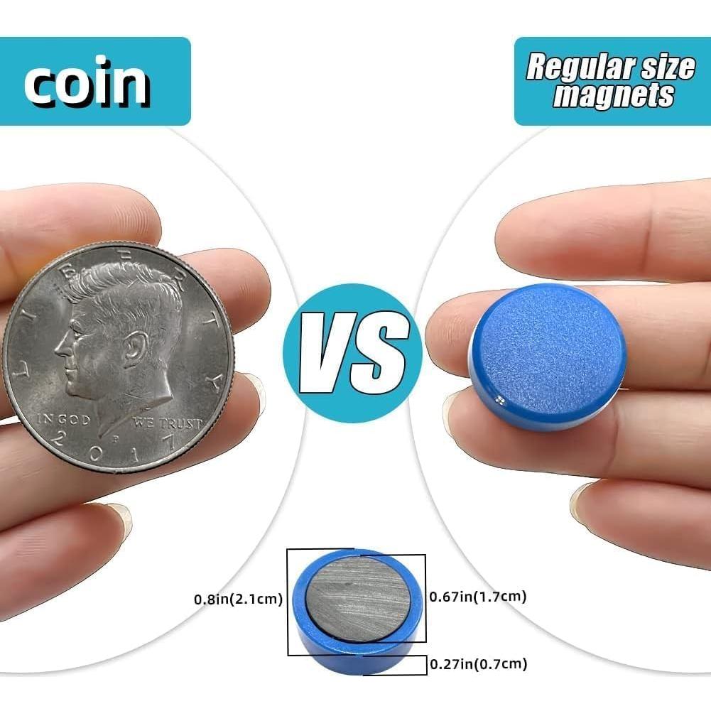 Imanes de Nevera Qualsen, 20 Piezas, 10 Colores, Redondos