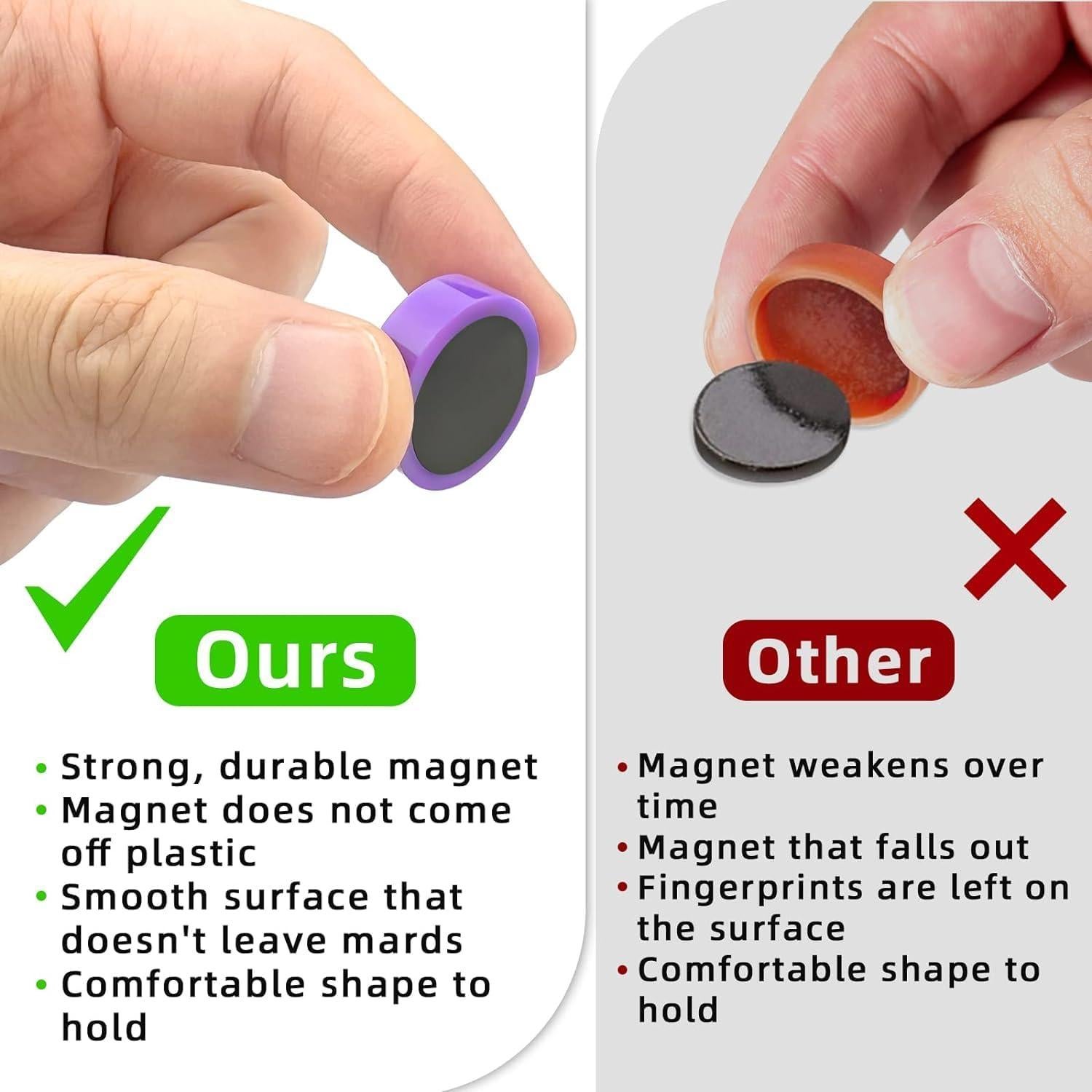 Imanes de Nevera Qualsen, 20 Piezas, 10 Colores, Redondos