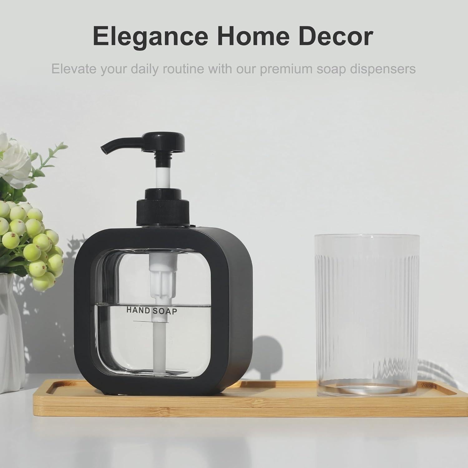 Dispensador de Jabón Moderno ONECOCOA 295ml Negro