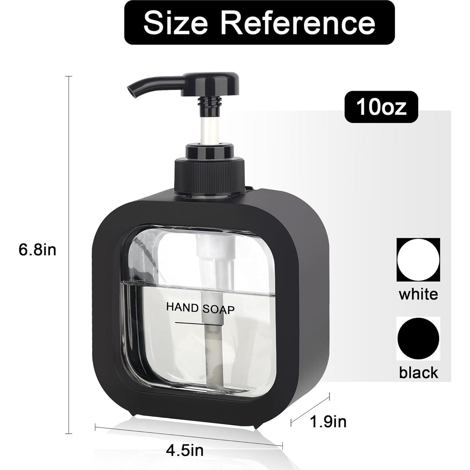 Dispensador de Jabón Moderno ONECOCOA 295ml Negro