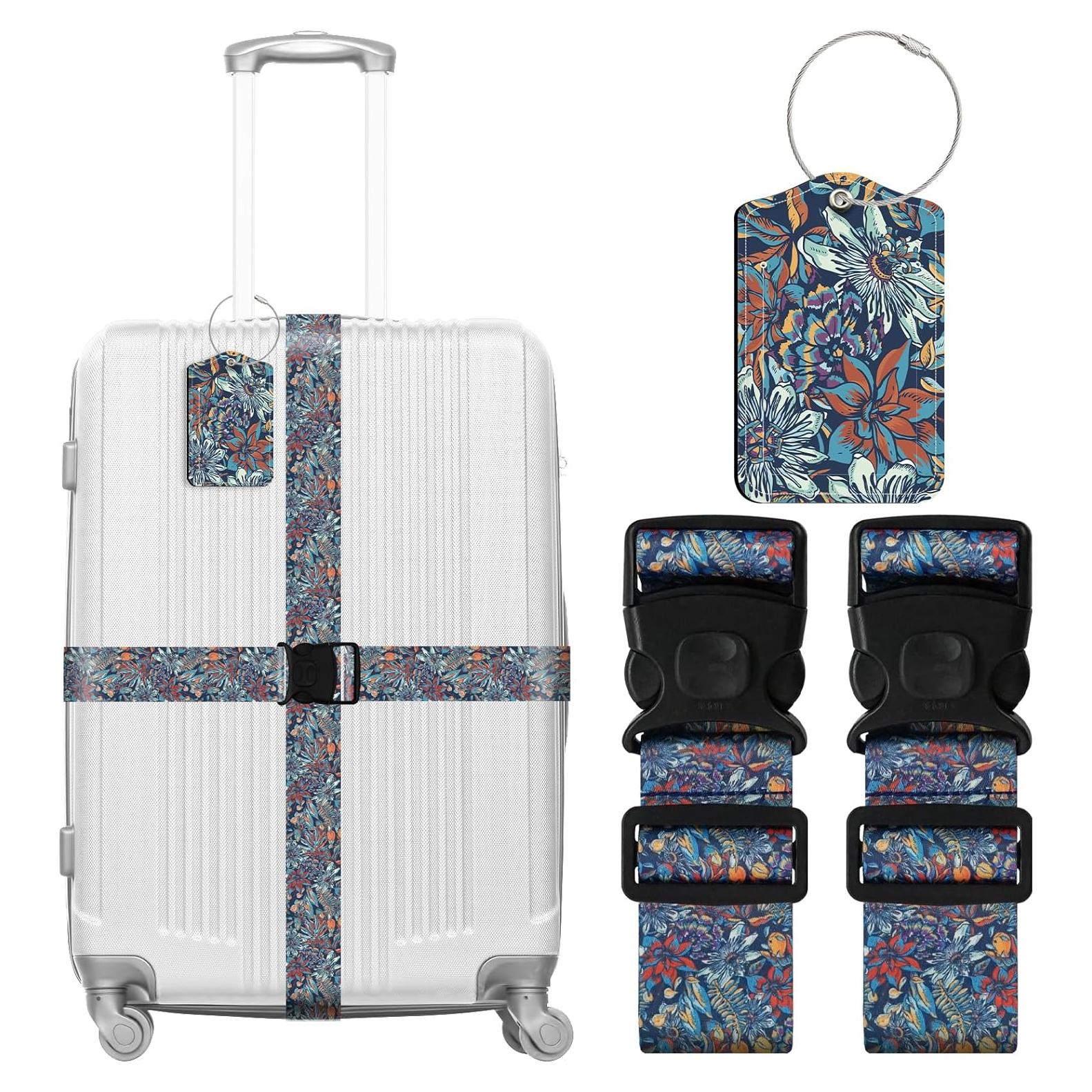 Juego de 3 Etiquetas de Equipaje ZHOMA con Correas Ajustables