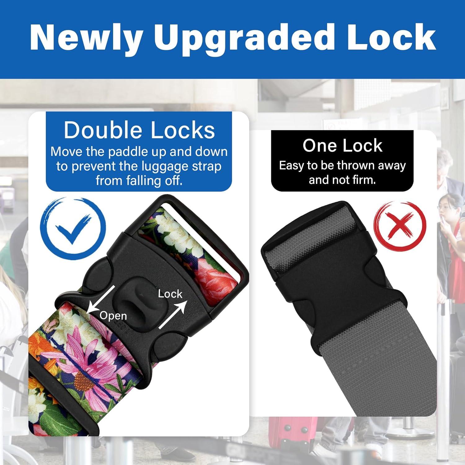 Juego de 3 Etiquetas de Equipaje ZHOMA con Correas Ajustables